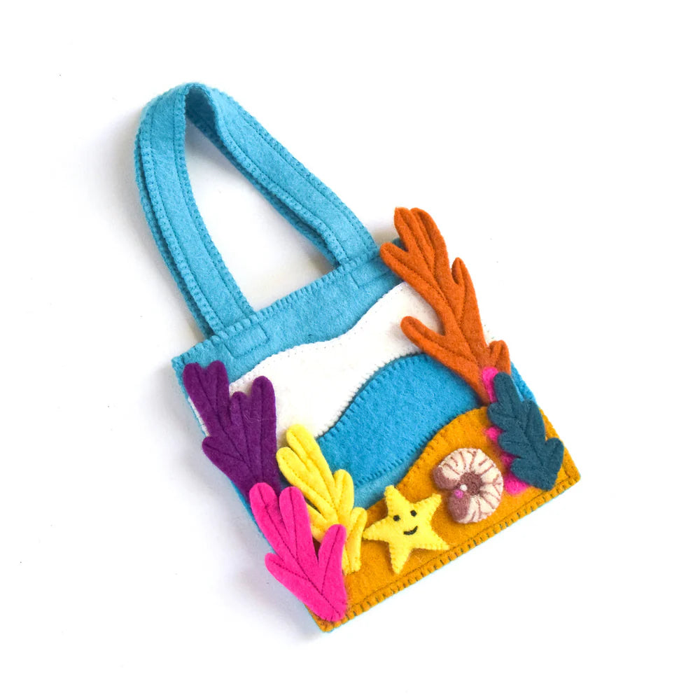 Under the Sea Felt Playscape Bag - Ocean Themed Educational Toy for Kids - Perfect for Preschool Learning, Sensory Play & Travel Activities