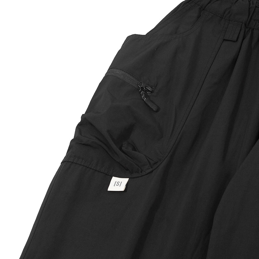 ASUSL Men's Nylon Zipper Pants Black - Lightweight Waterproof Hiking & Travel Pants for Outdoor Adventures