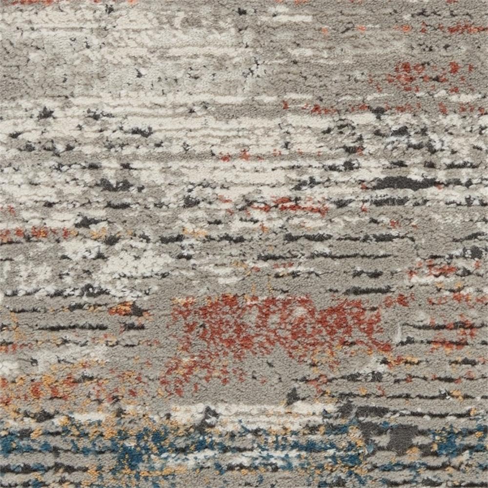 Nourison Rustic Textures Grey/Multi 2'2