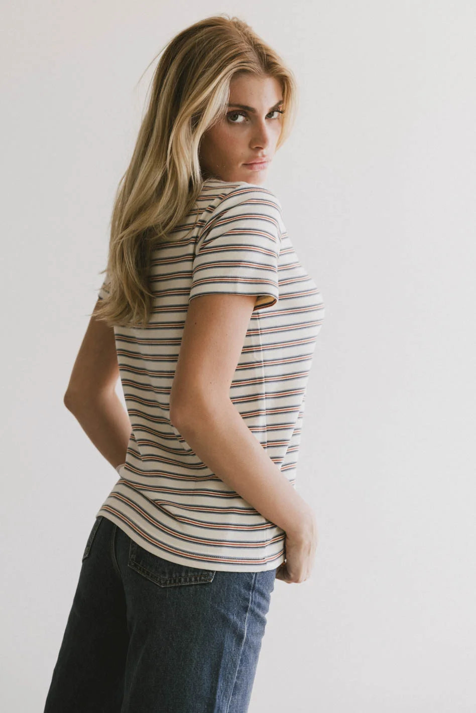 McKenna Striped Ivory Top for Women | Casual & Chic Blouse | Perfect for Work, Date Night & Everyday Wear | FINAL SALE