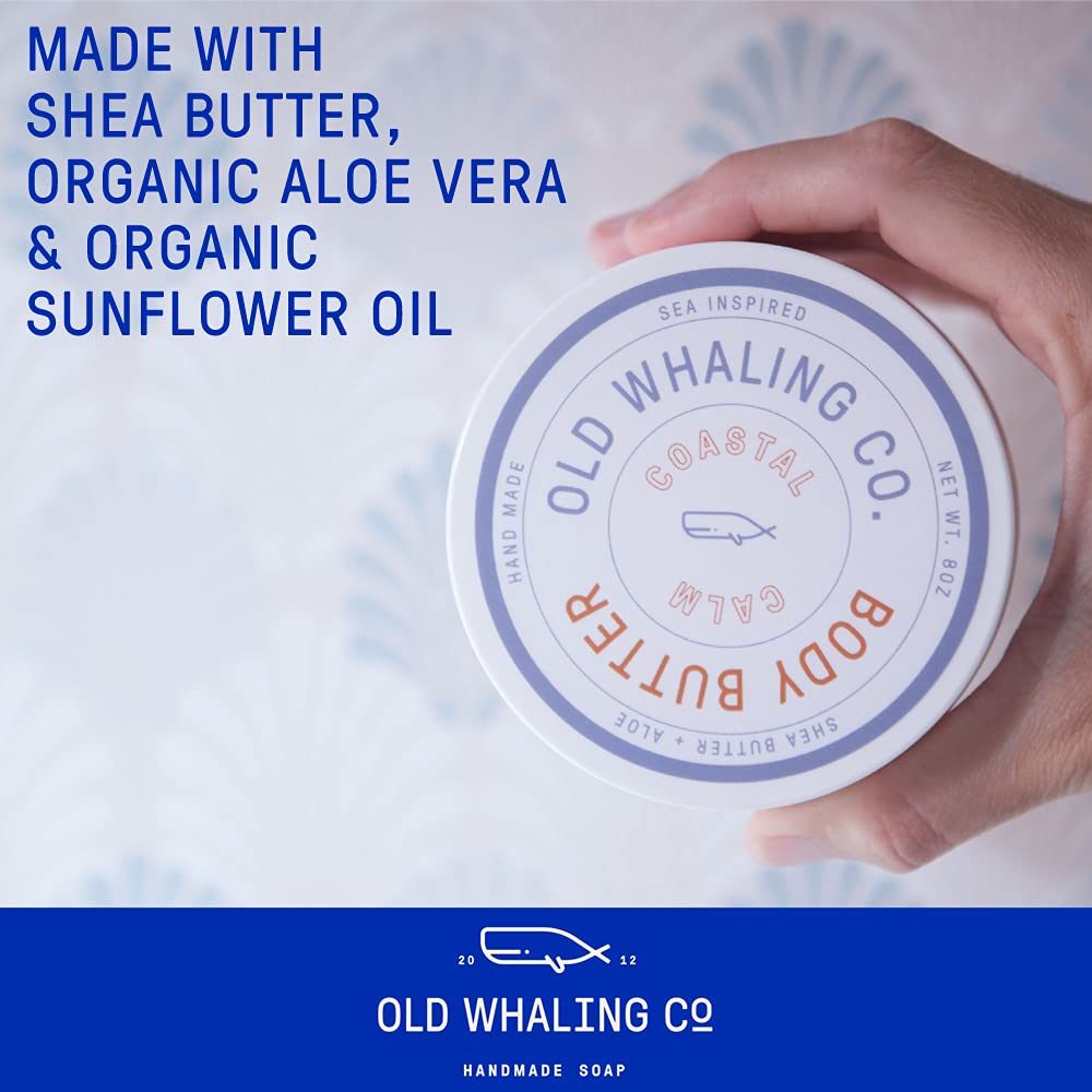 Old Whaling Co – 2 Piece Gift Set | Handmade French Lavender Bar Soap & Travel Size Body Butter | Natural Skincare for Dry Hands & Body | Gentle Hydration & Moisturizing | Perfect for Travel, Spa Days & Gifts