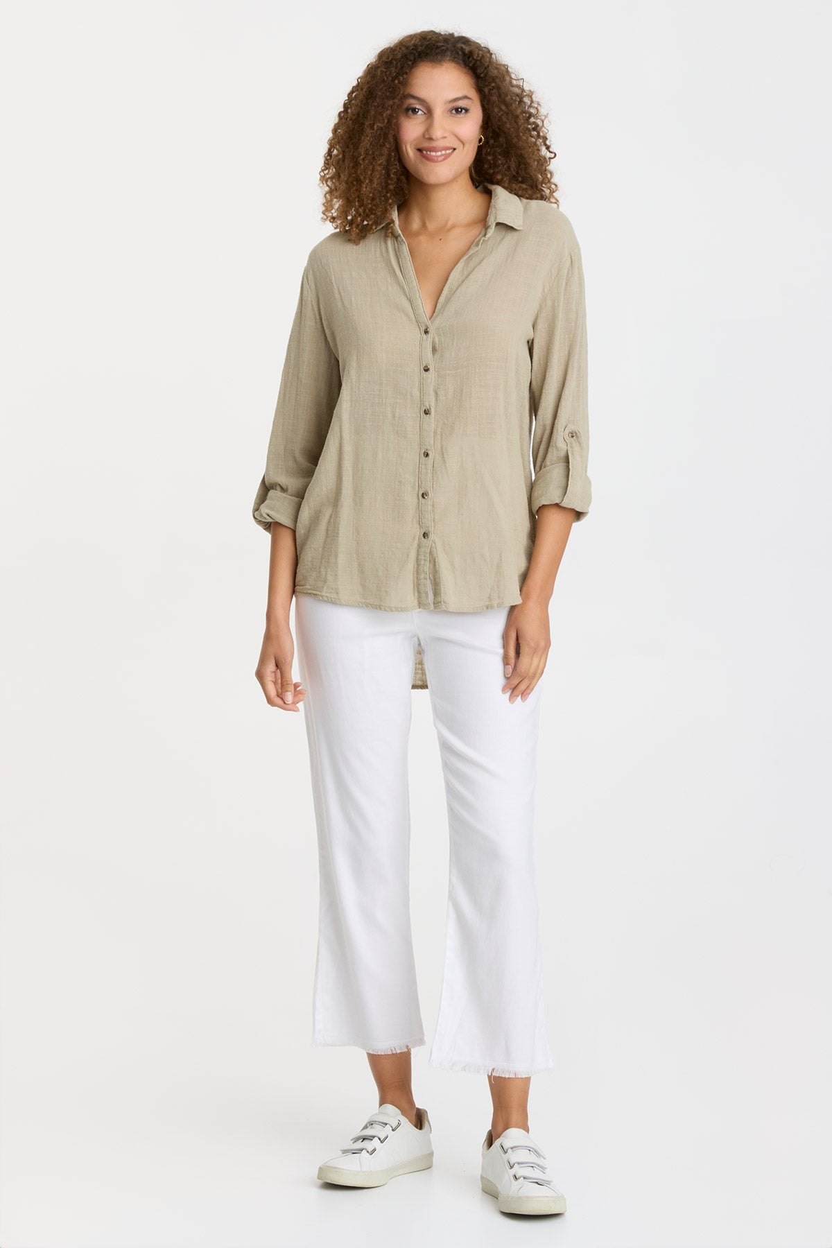 Pastel Rosemary Porter Blouse - Women's Elegant Casual Top for Work & Weekend Outings