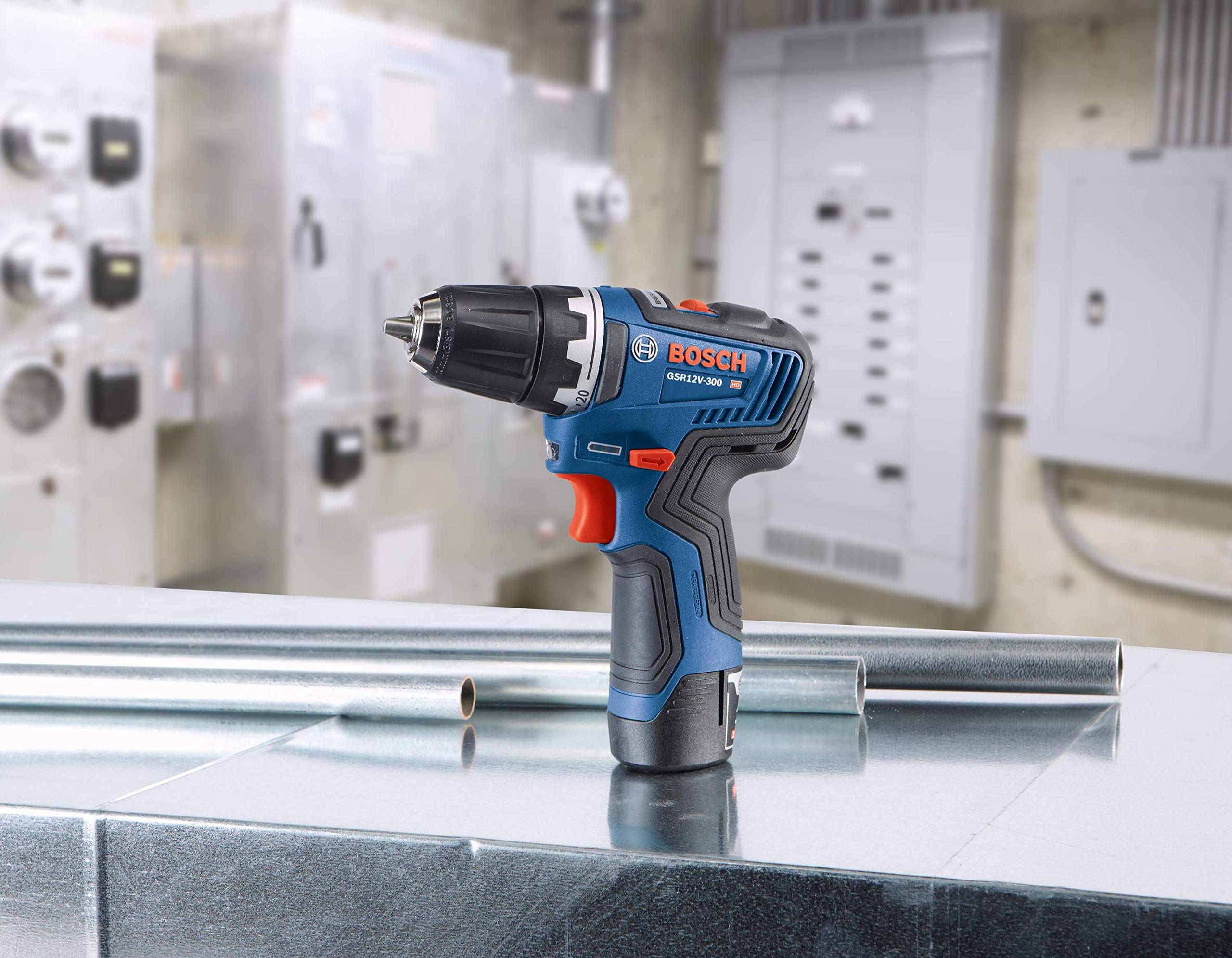 BOSCH GSR12V-300B22 12V Max EC Brushless 3/8 Inch Cordless Drill Driver Kit with 2 Batteries - Perfect for DIY Projects, Home Repairs, and Professional Construction Work