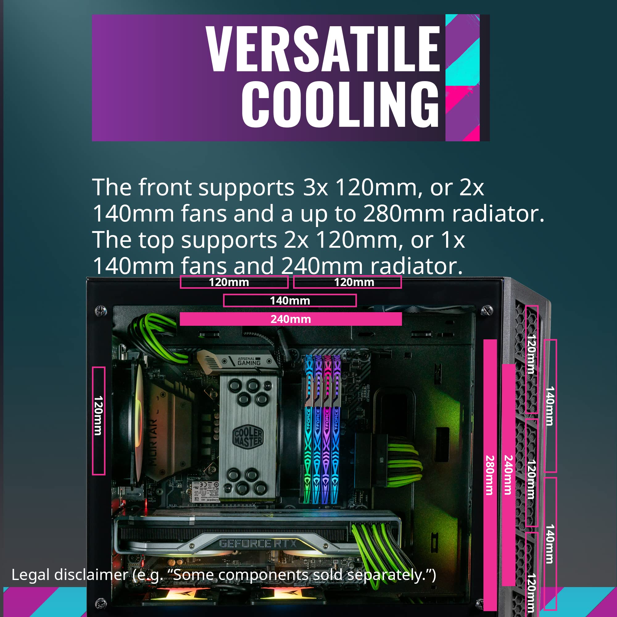 Cooler Master MasterBox MB320L ARGB Micro-ATX PC Case with Dual ARGB Fans, DarkMirror Front Panel, Mesh Intake Vents & Tempered Glass Side Panel - Ideal for Gaming Rigs and Custom PC Builds