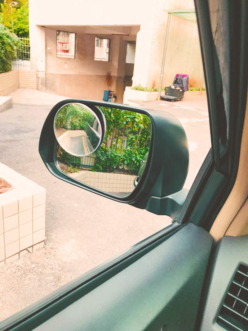 Ampper 3.75-Inch HD Convex Blind Spot Mirror - Aluminum Frame Wide Angle Rear View Mirror for Cars, Trucks & SUVs - Enhances Safety & Visibility While Driving, Parking & Lane Changing