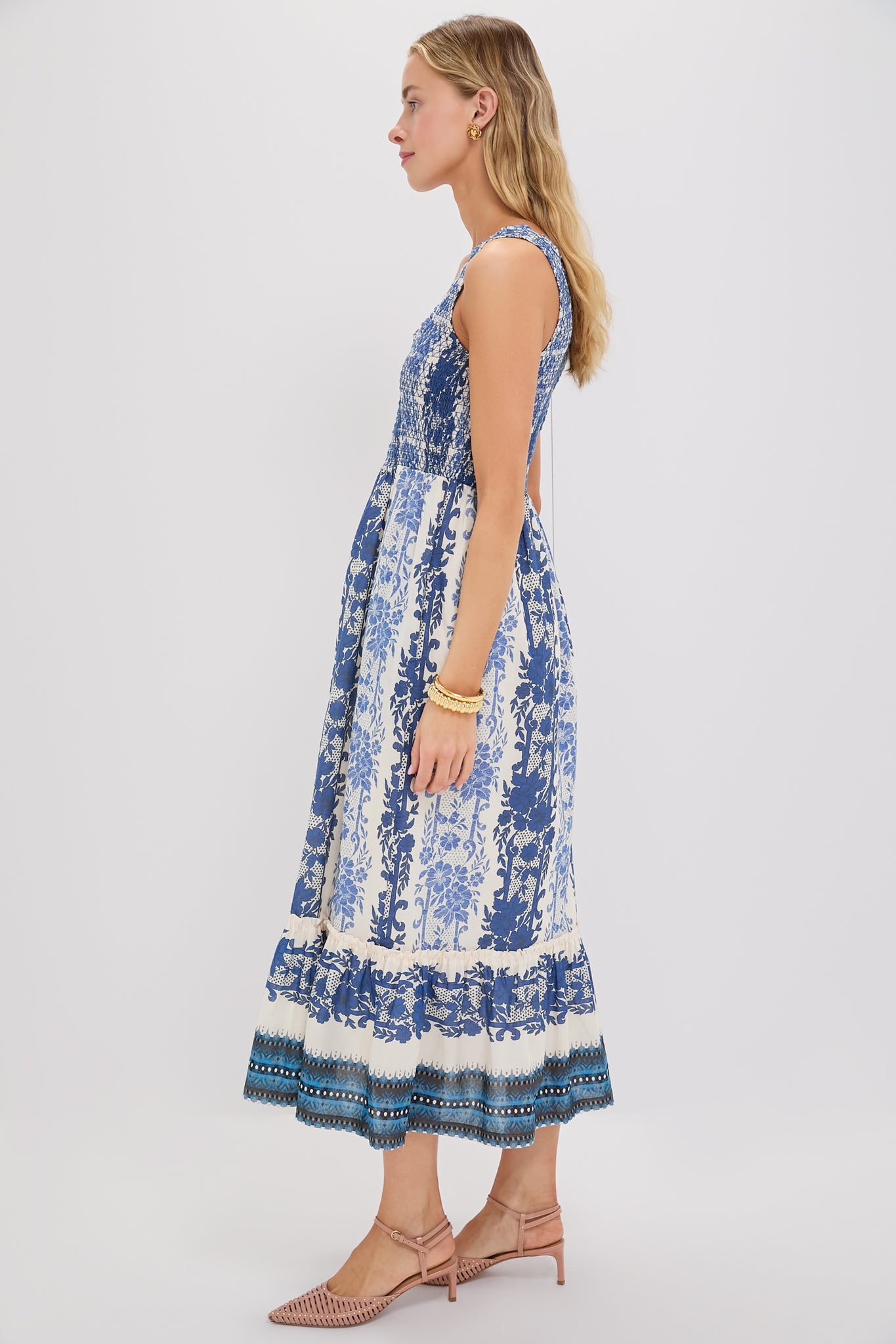 Bondi Blues Cotton Voile Mallie Dress - Lightweight & Breathable Summer Dress for Women | Perfect for Beach Vacations, Casual Outings & Boho Chic Style
