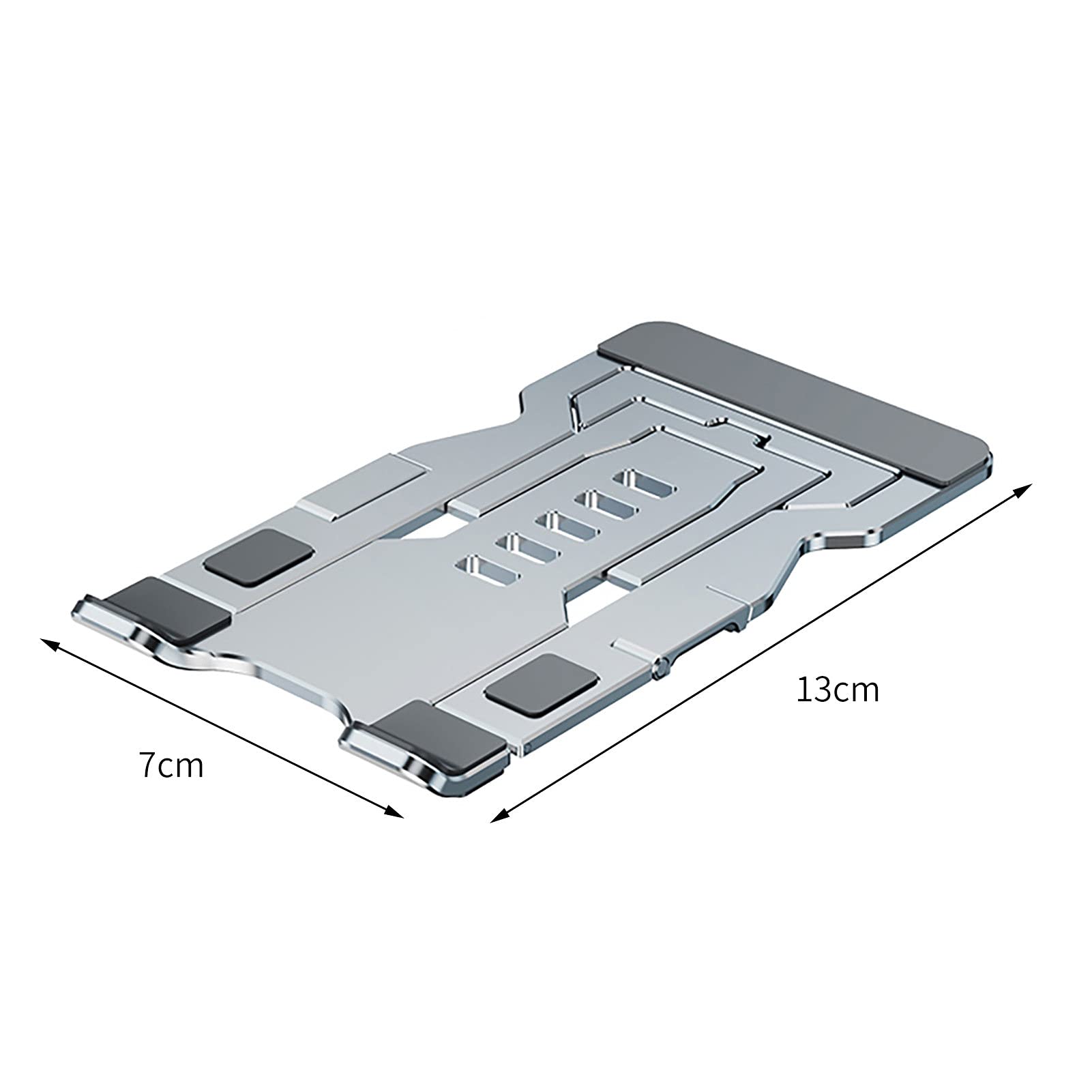 Premium Aluminum Alloy Phone Stand - Ultra Thin Foldable Desktop Cell Phone Holder for Office & Home Use | Universal Phone Stand for Watching Videos, Video Calls & Hands-Free Viewing (Grey)