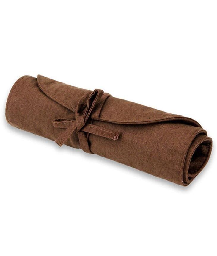 Pink Bamboo Roll Up Pouch - Eco-Friendly Travel Cosmetic Bag for Makeup, Toiletries & Essentials | Perfect for Gym, Beach & Daily Organizing