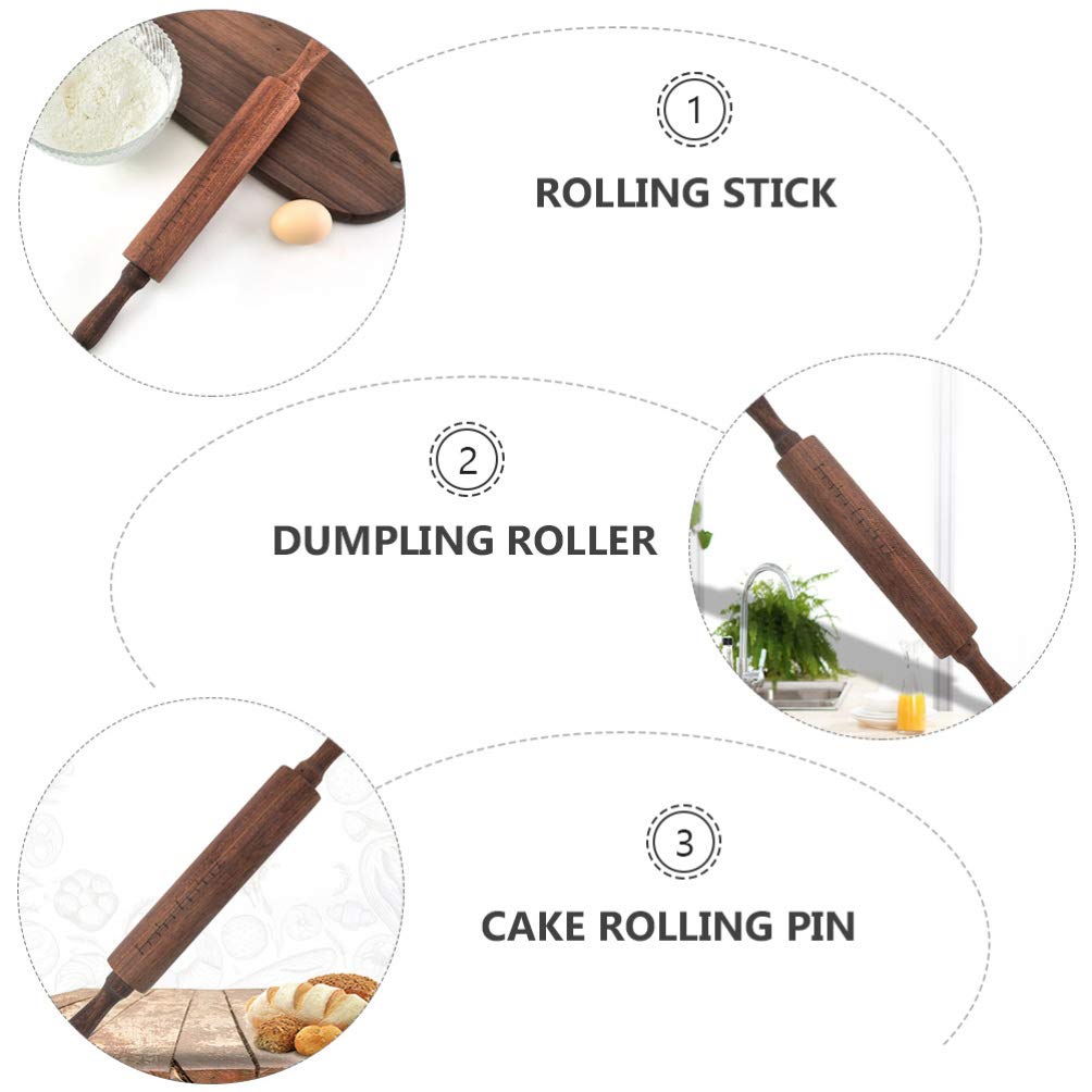 1pc Non-Stick Wooden Rolling Pin - Dough Roller for Baking, Pastry, Dumplings & Cookies - Perfect for Homemade Pies, Pizza Dough & Craft Projects