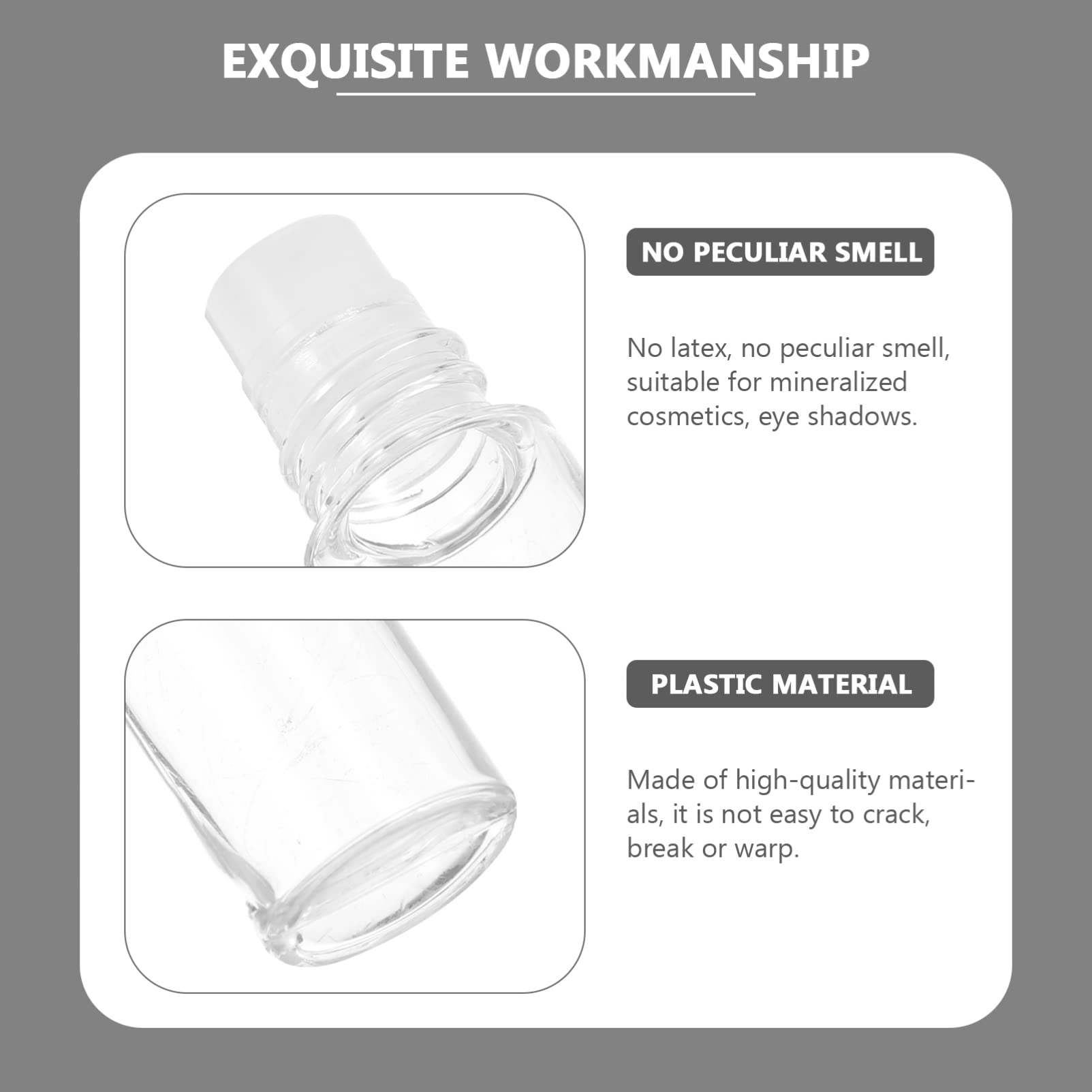 20pcs Mini Clear 3ml Empty Plastic Powder Containers with Sifter - Refillable Cosmetic Jars for Loose Face Powder, Shampoo, Conditioner & Lotion | Perfect for Travel, Makeup Kit & DIY Beauty Products