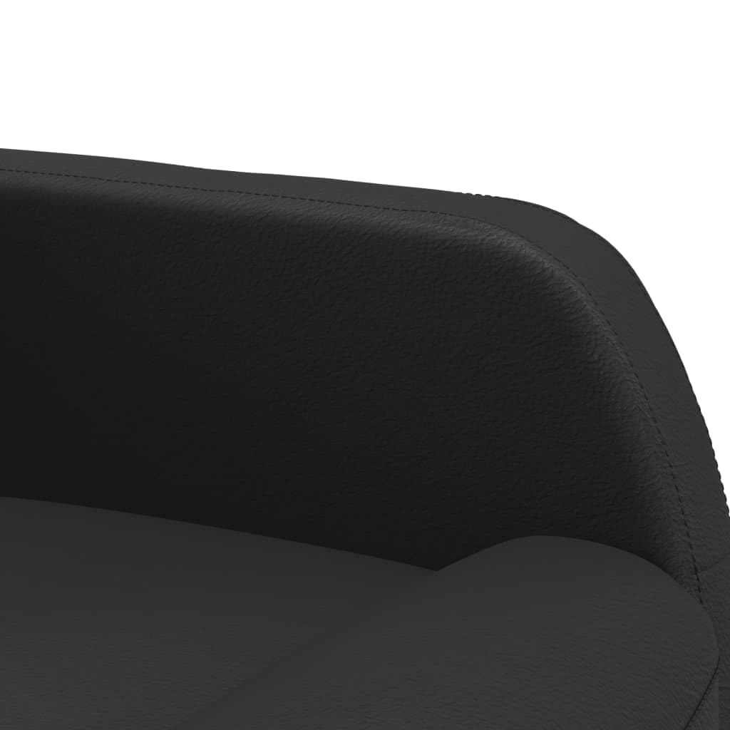 vidaXL Faux Leather Reclining Chair - Modern Black Recliner with Sturdy Iron & Plywood Frame, Comfortable Seat Design for Living Room, Office, or Home Theater - Perfect for Relaxing, Watching TV, or Working from Home
