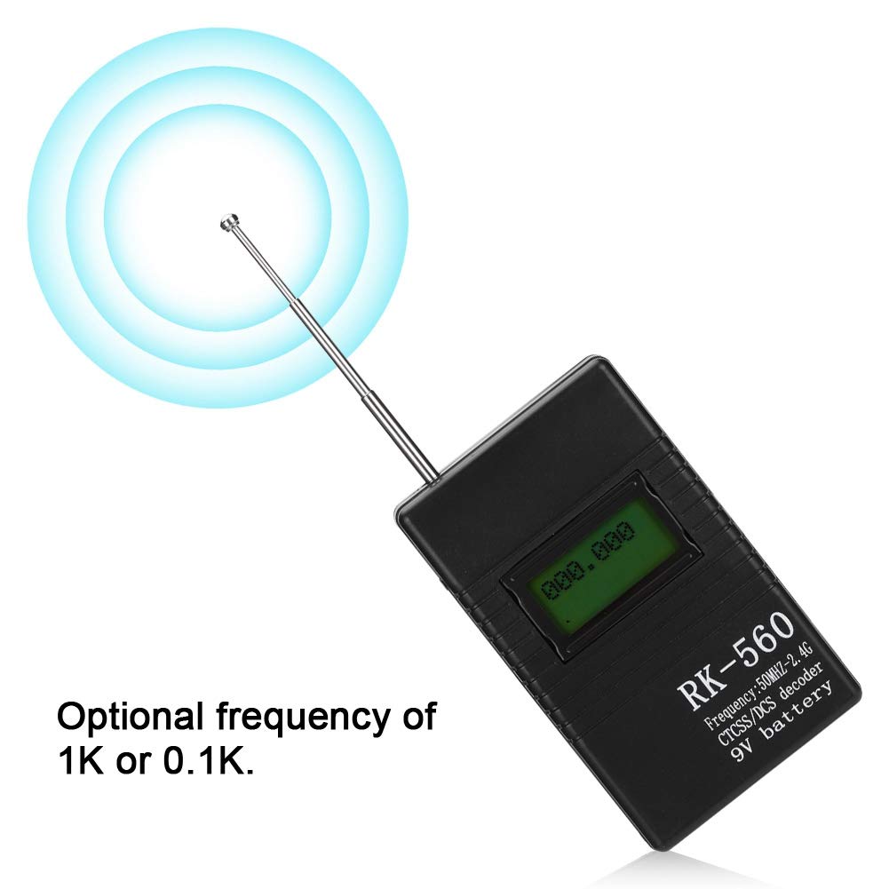 Richer-R RK560 Portable Frequency Counter Meter 50MHz-2.4GHz - Handheld Radio Frequency Tester for Two-Way Radios, Baofeng Walkie Talkies - Ideal for Ham Radio, CB Radio, and Wireless Communication Testing