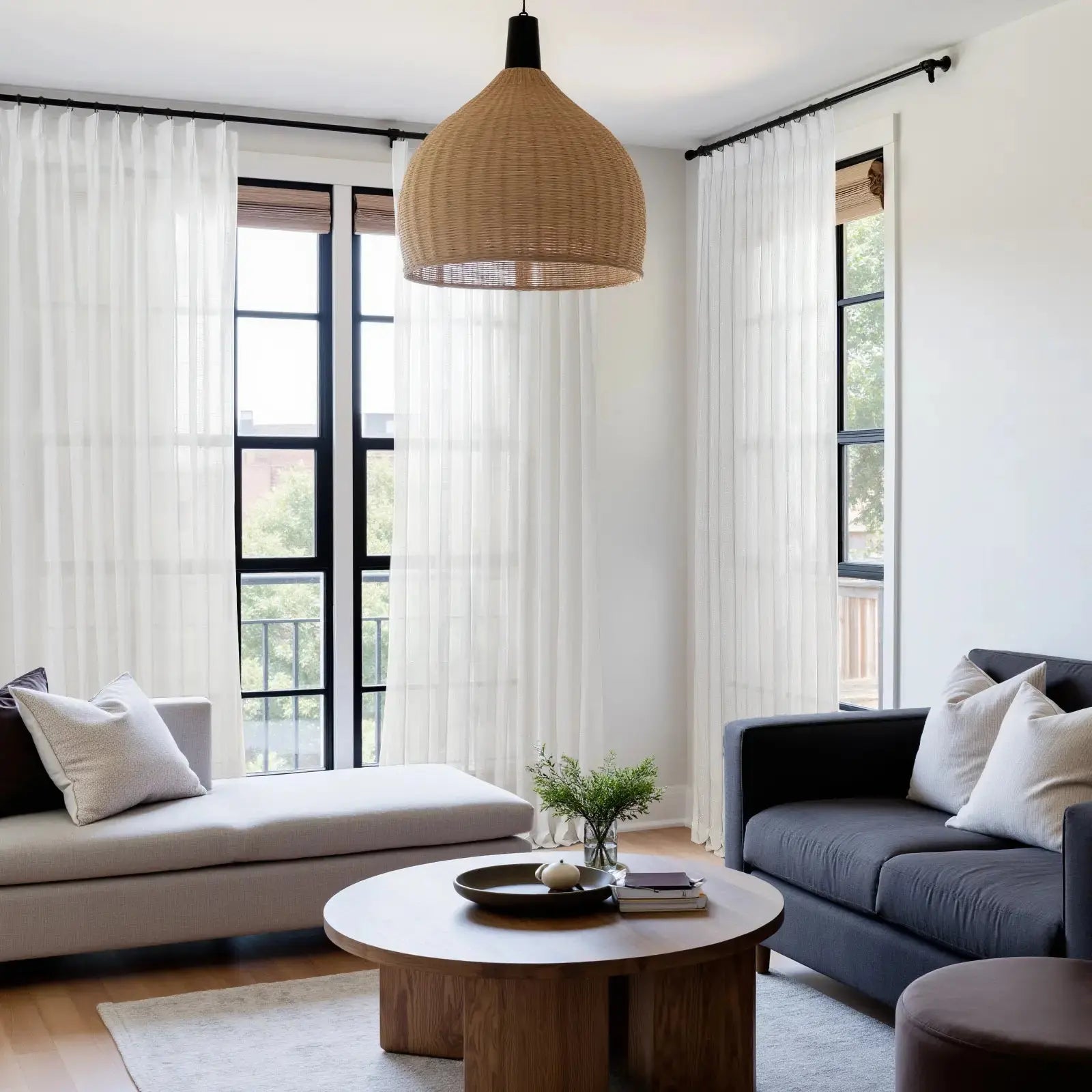 Flynn Airy Lightweight Sheer Curtain Pleated - Elegant Window Treatment for Living Room & Bedroom Decor