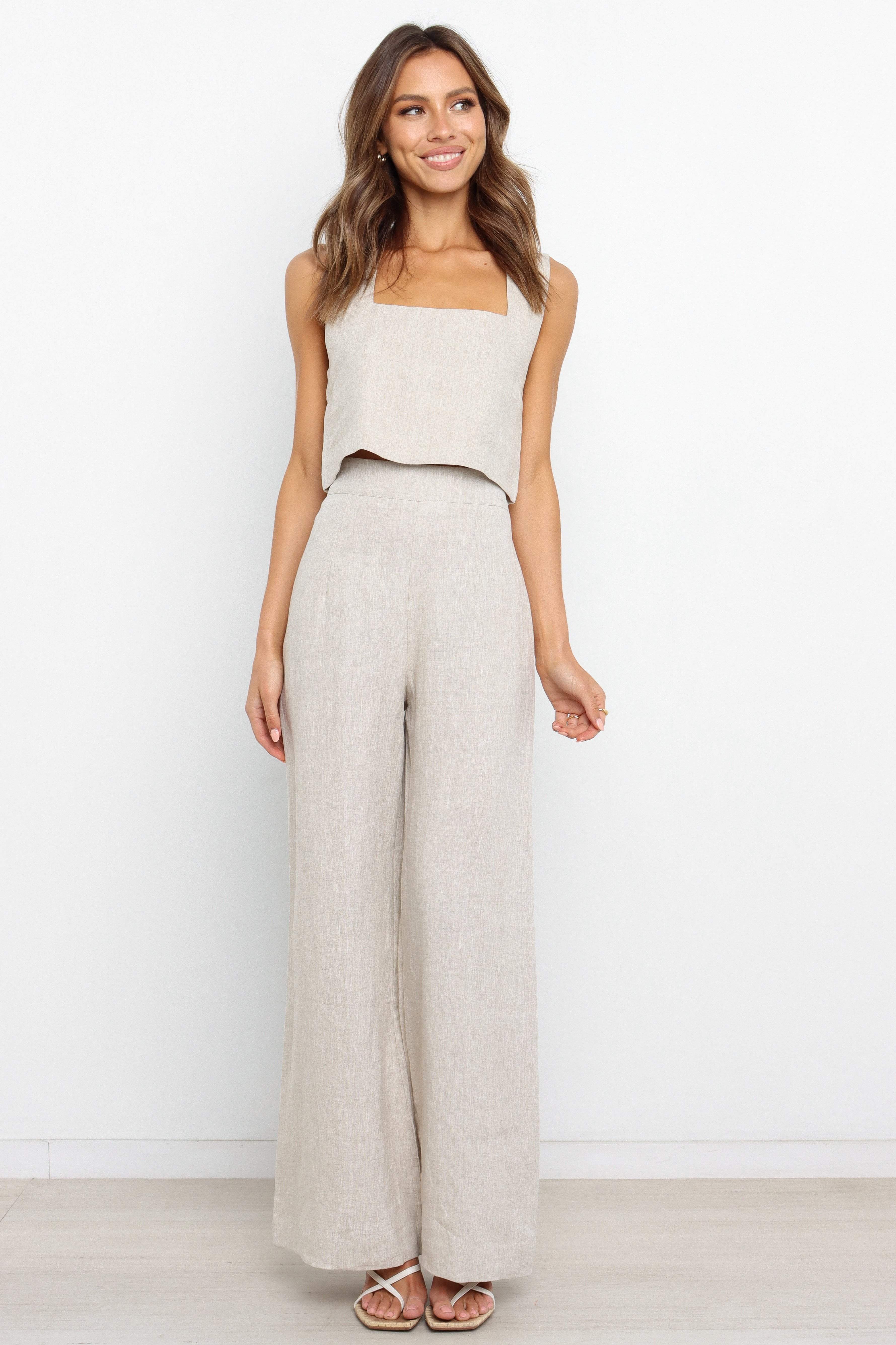 Devlin Top Beige - Women's Casual Blouse for Everyday Wear | Perfect for Office, Outings & Date Nights