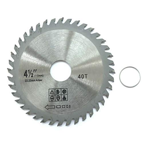 4.5 Inch 40-Tooth Carbide Circular Saw Blade - 115mm Wood Cutting Disc for Angle Grinder | Perfect for DIY Projects, Woodworking, and Carpentry
