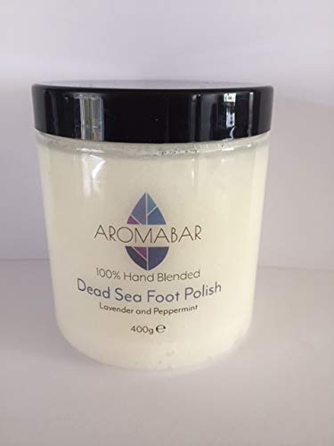 Lavender & Peppermint Dead Sea Salt Foot Scrub with Shea Butter - 400g Natural Exfoliator Rich in Minerals | Spa Quality Foot Care for Cracked Heels & Calluses