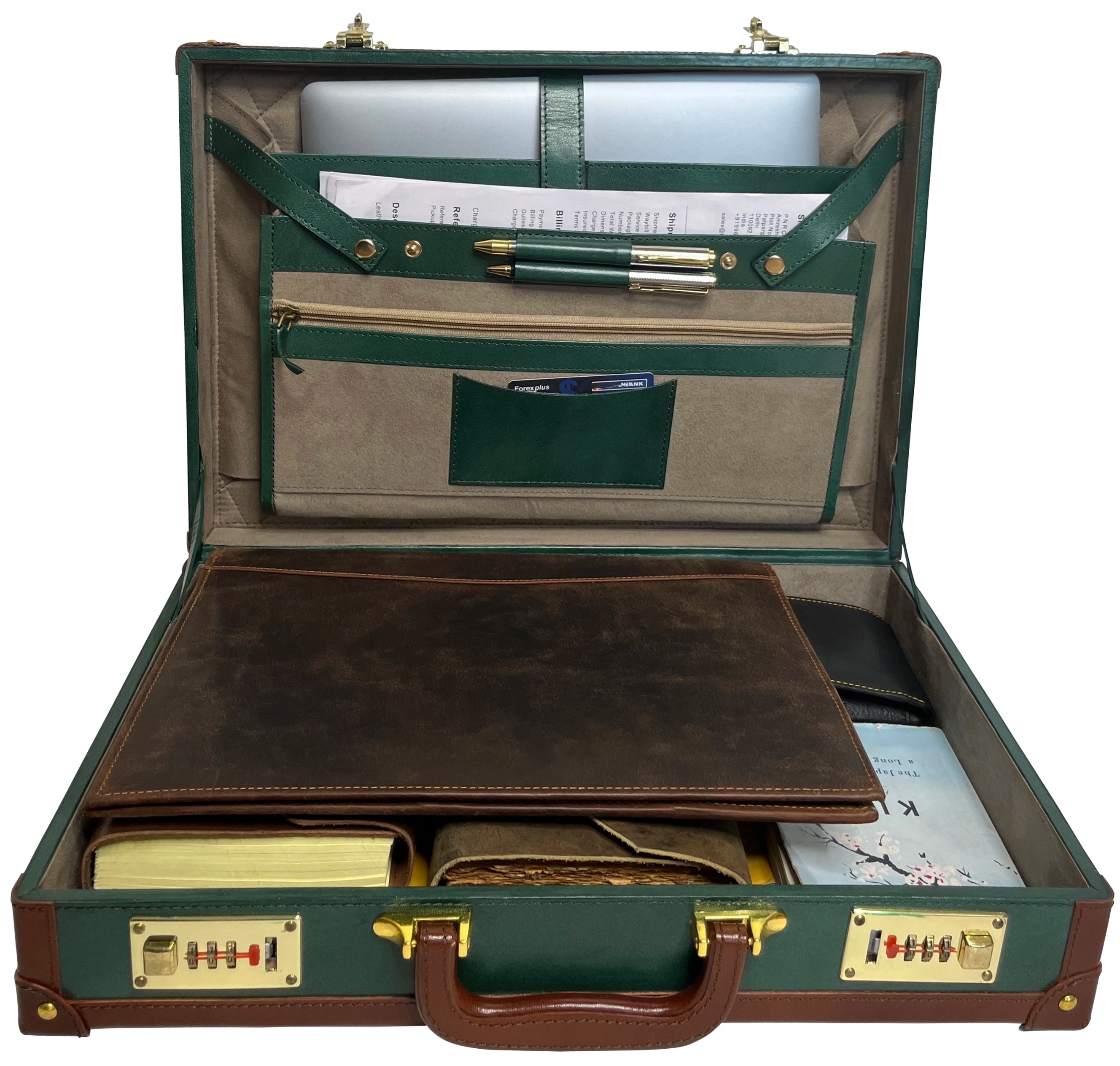 Premium Aston Genuine Leather Briefcase - Limited Edition Business Bag for Men & Women - Perfect for Office, Travel & Professional Meetings