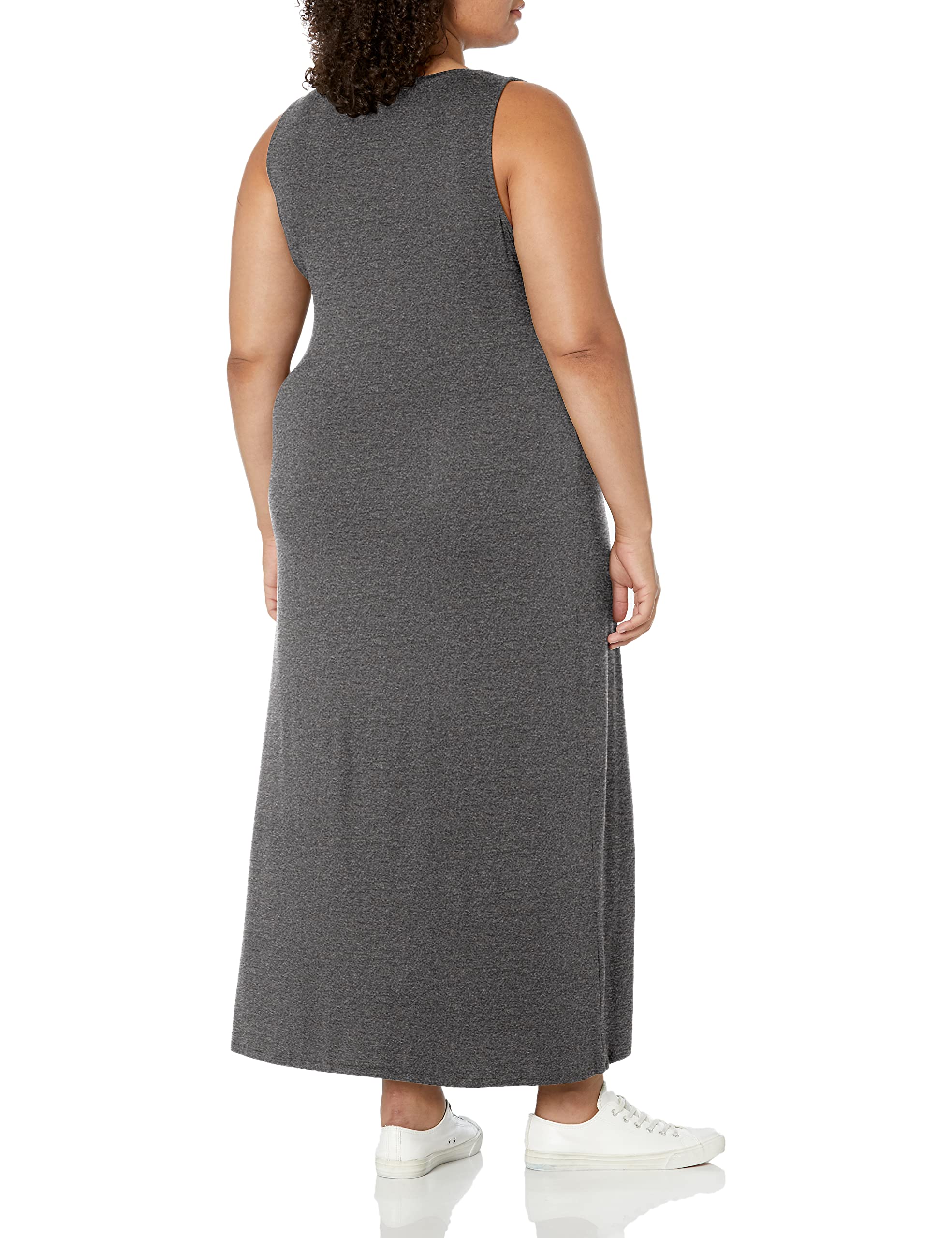 Amazon Essentials Women's Tank Maxi Dress - Flowy Summer Casual Dress with Pockets, Plus Size Options | Perfect for Beach Vacations, Date Nights & Outdoor Brunch