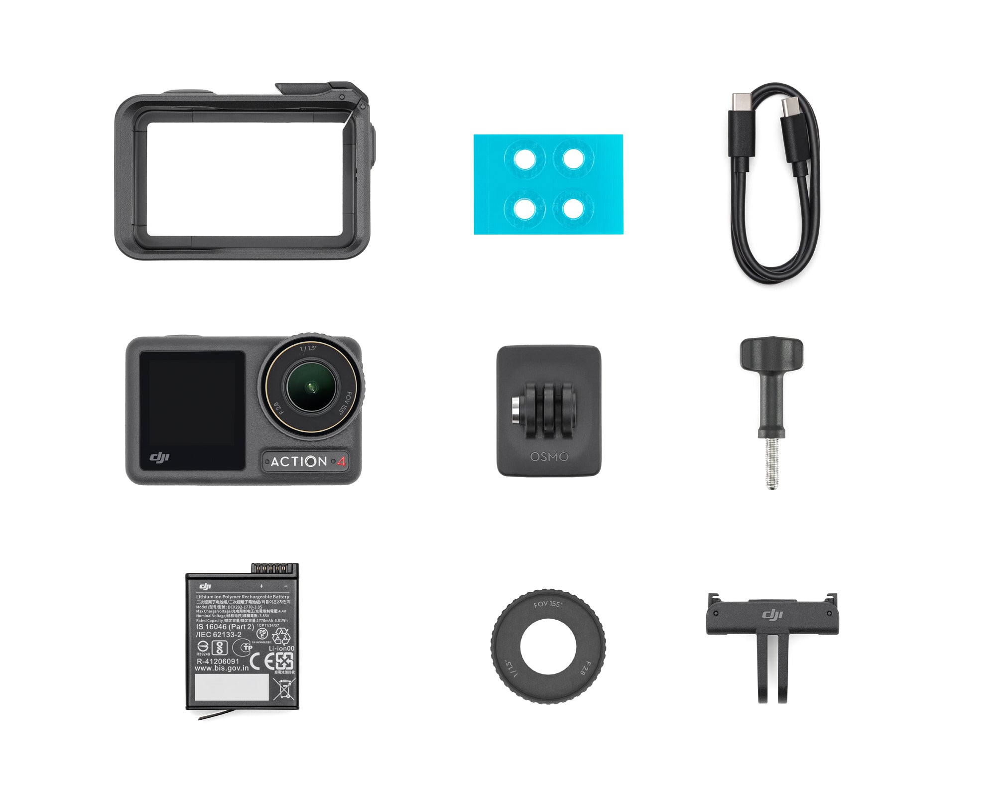 DJI Osmo Action 4 Standard Combo - 4K Waterproof Action Camera with 1/1.3
