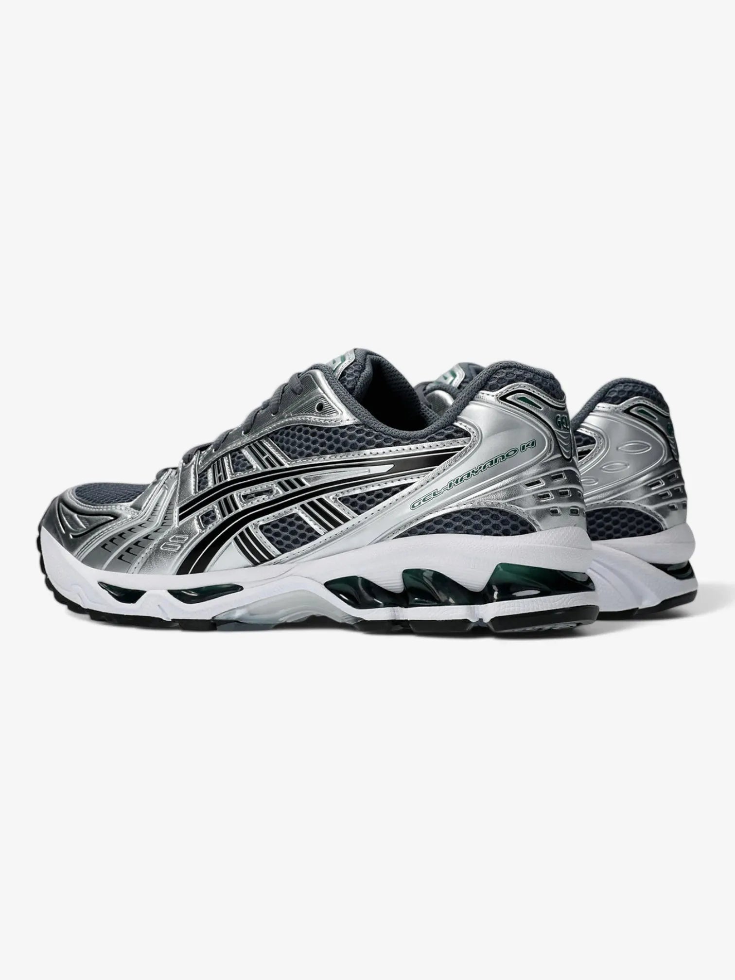 ASICS Gel Kayano 14 Running Shoes for Men - Dark Gray/Silver Cushioned Sneakers for Long Distance Running & Gym Workouts