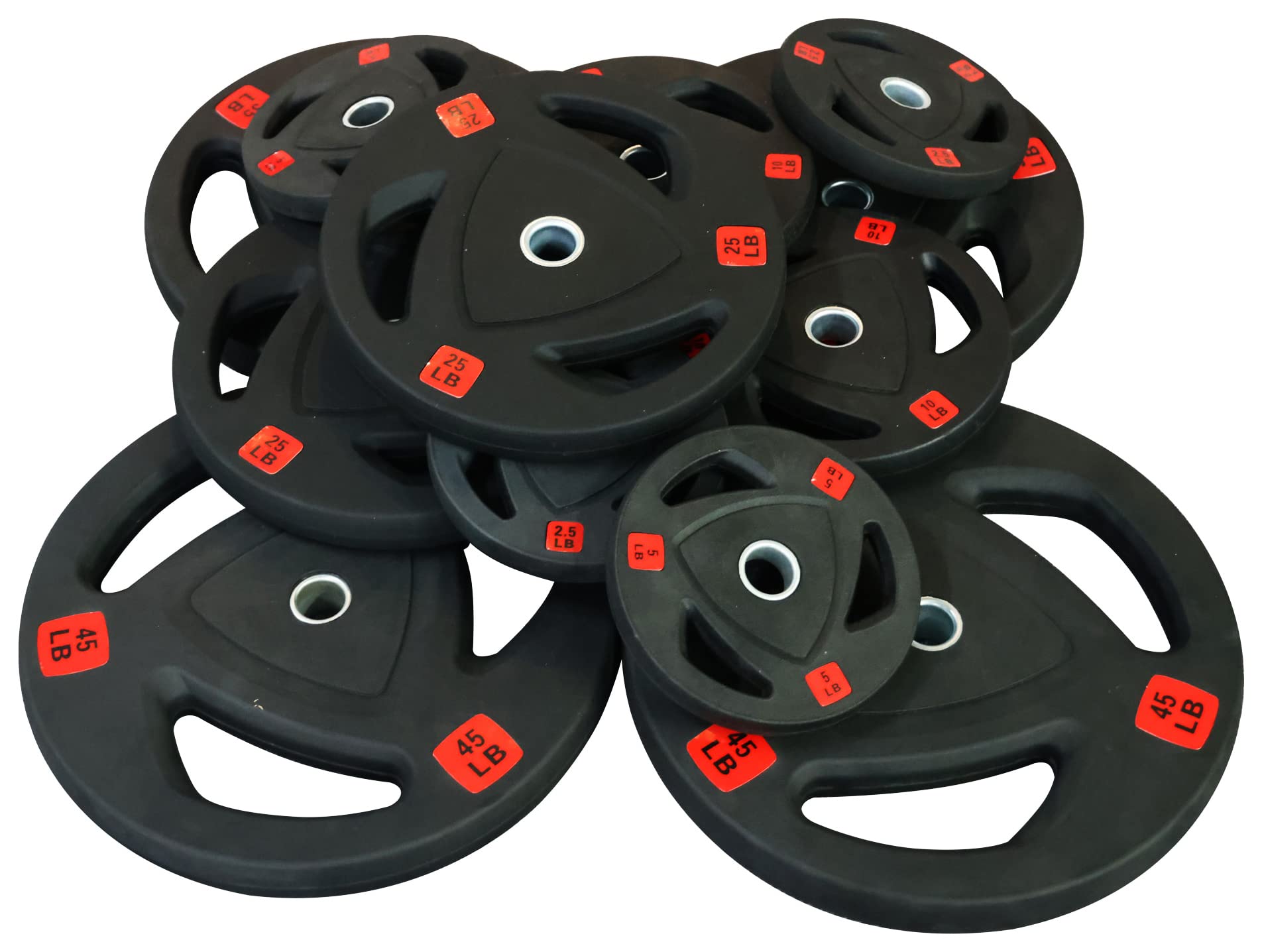 Signature Fitness 1-Inch Cast Iron Weight Plates - Standard Olympic Weight Plates for Strength Training, Weightlifting & CrossFit - Perfect for Home Gym, Commercial Gym & Powerlifting Workouts