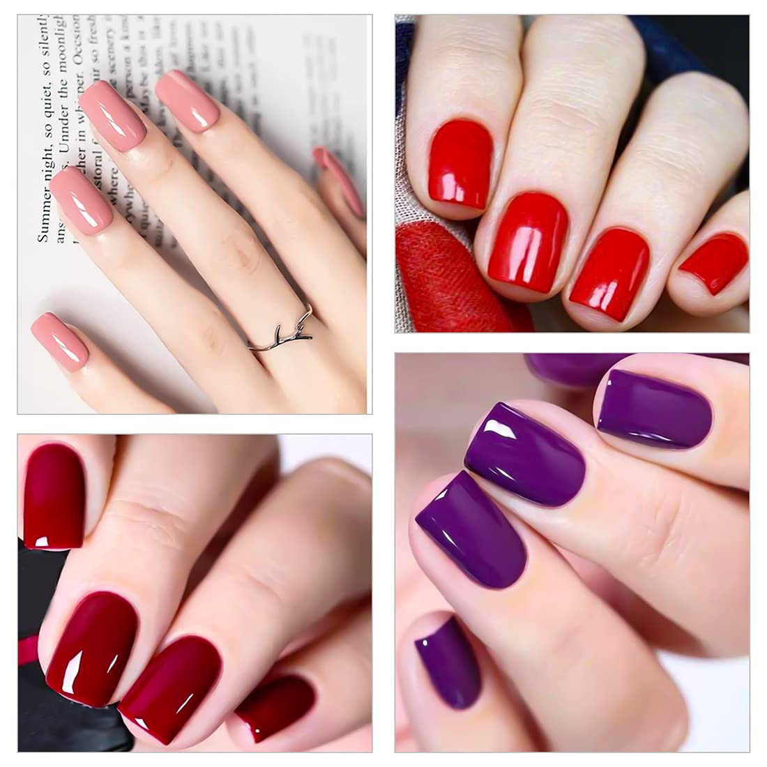 20 Sheets Matte Color Nail Polish Strips with Nail File - Self-Adhesive Gel Nail Wraps for Women - 10 Stylish Designs for Home Manicure & Nail Art DIY - Perfect for Parties, Weddings & Everyday Wear