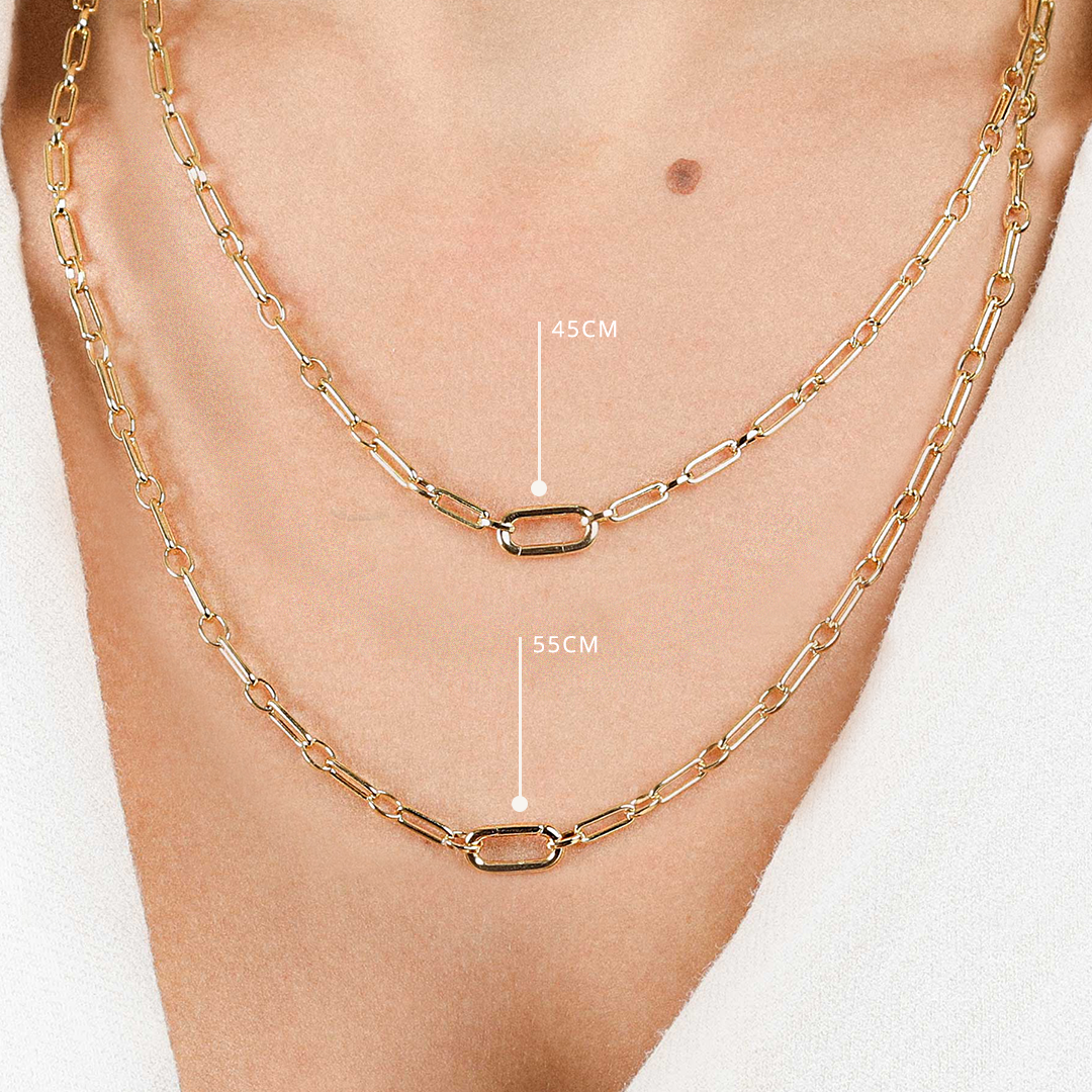 55cm Create Link Necklace - Elegant Gold/Silver Chain for Women, Perfect for Daily Wear, Parties & Gifts | Jewelry Accessories