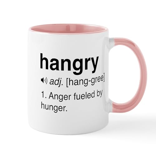 White/Pink Inside - Hangry Definition Mugs