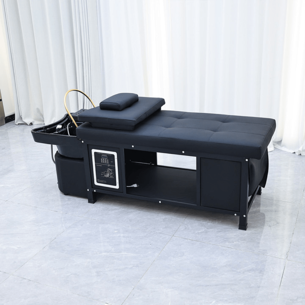 Greenlife Stainless Steel Ceramic Basin Thai Head SPA Shampoo Sink Bed - Professional Salon Hair Washing Station for Backwash & Scalp Massage