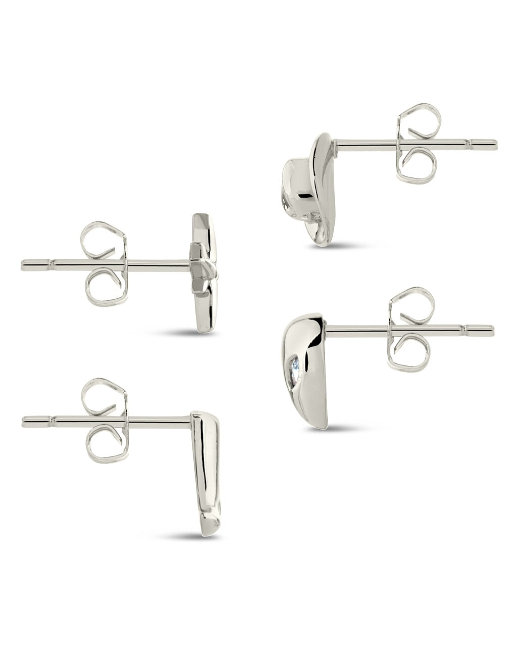 Space Cowgirl CZ Mismatched Stud Earrings - Trendy Cubic Zirconia Earrings for Women | Perfect for Western Fashion, Boho Style & Everyday Wear