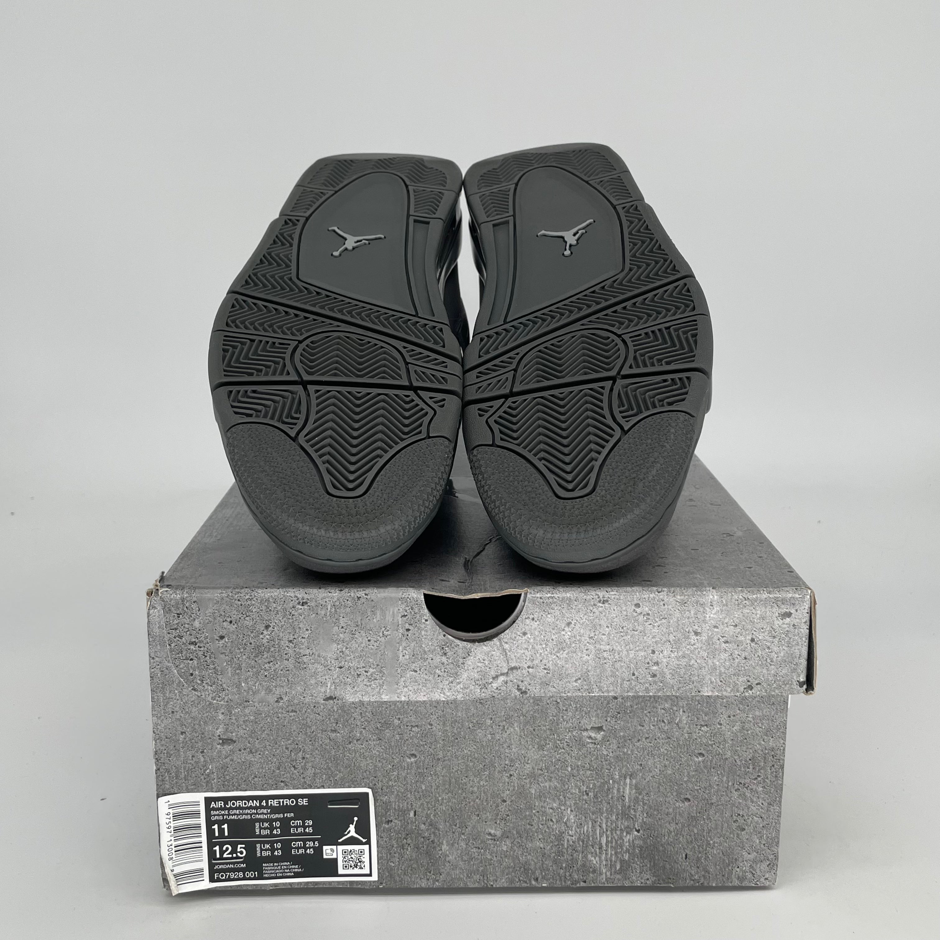 AIR JORDAN 4 WET CEMENT Sneakers - Men's Size 11 & Women's Size 12.5 - Style FQ7928-001 - Perfect for Basketball, Streetwear & Sneaker Collectors