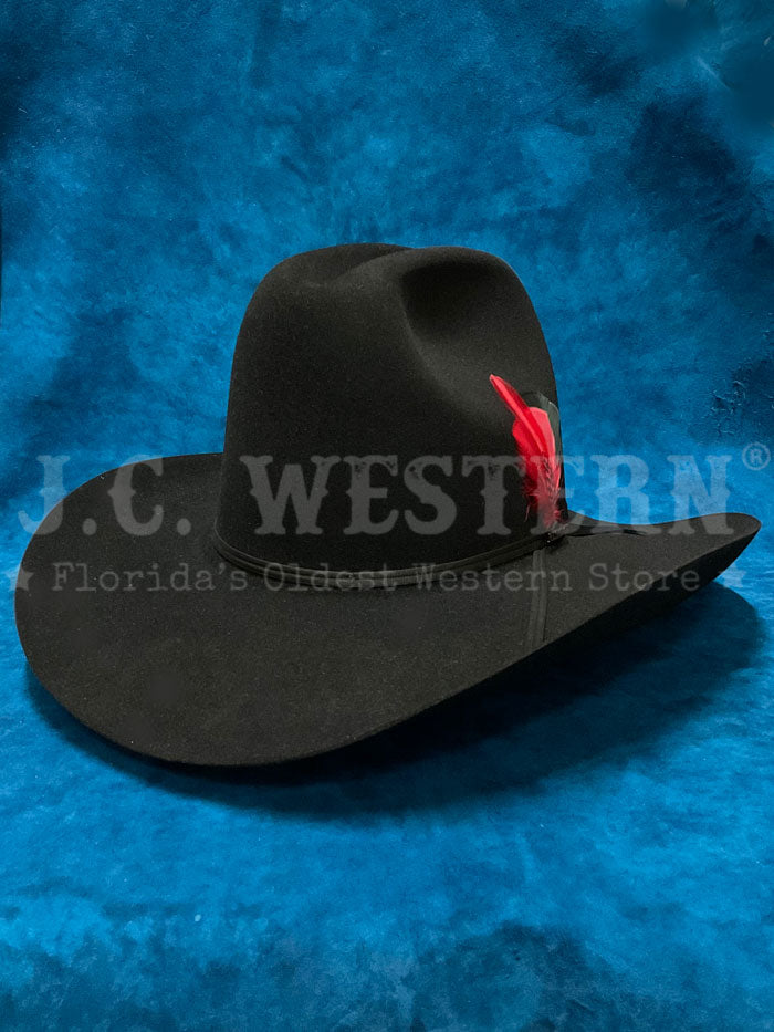 Resistol RFQH60 254007 QH60 6X Black Felt Cowboy Hat for Men - Western Rodeo Riding & Outdoor Events