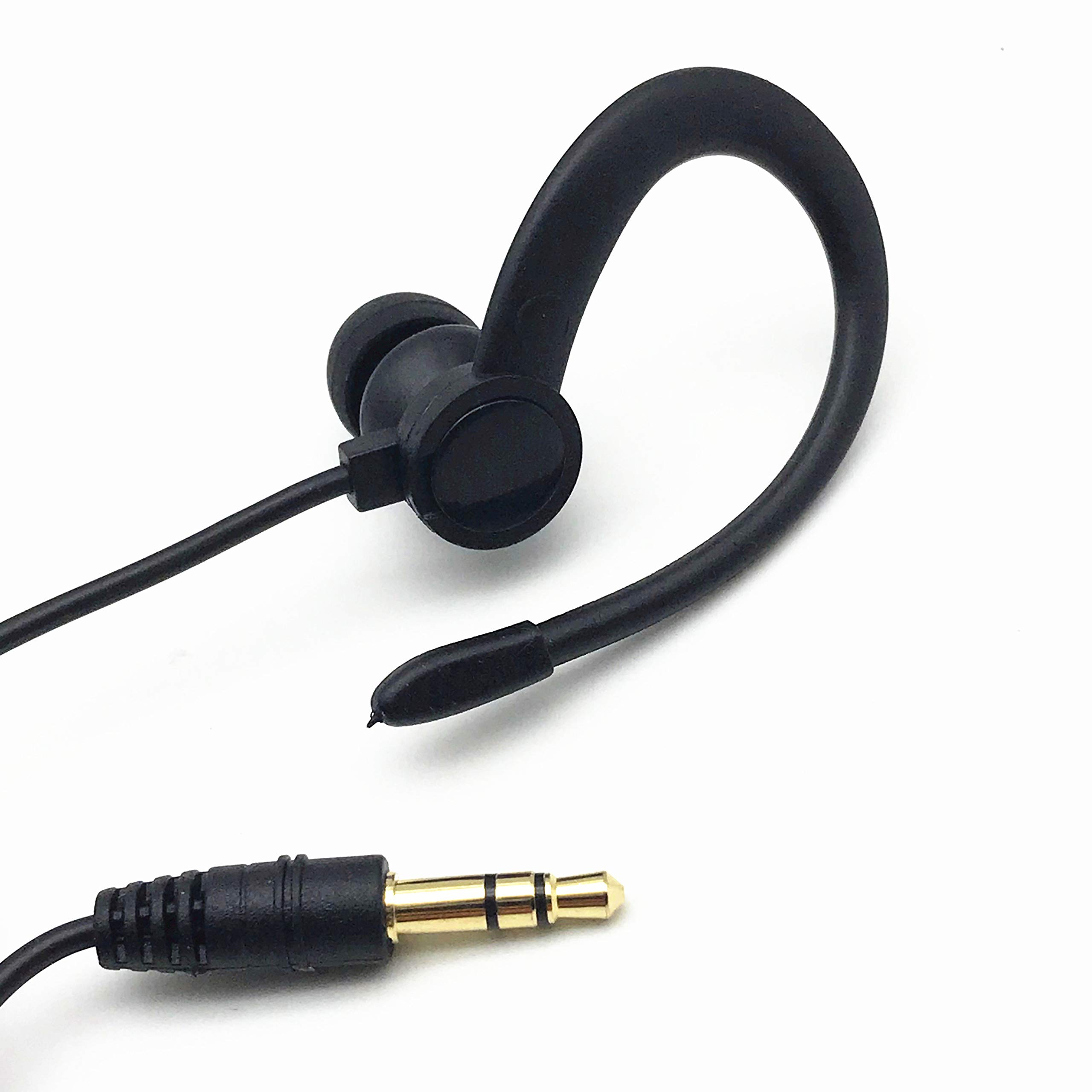 LINHUIPAD Single Side Earphone - In-Ear Stereo to Mono Earbuds with 3.5mm Plug & Ear Hook - Compatible with Android Smartphones & MP3 Players - Perfect for Workouts, Driving & Hands-Free Calls