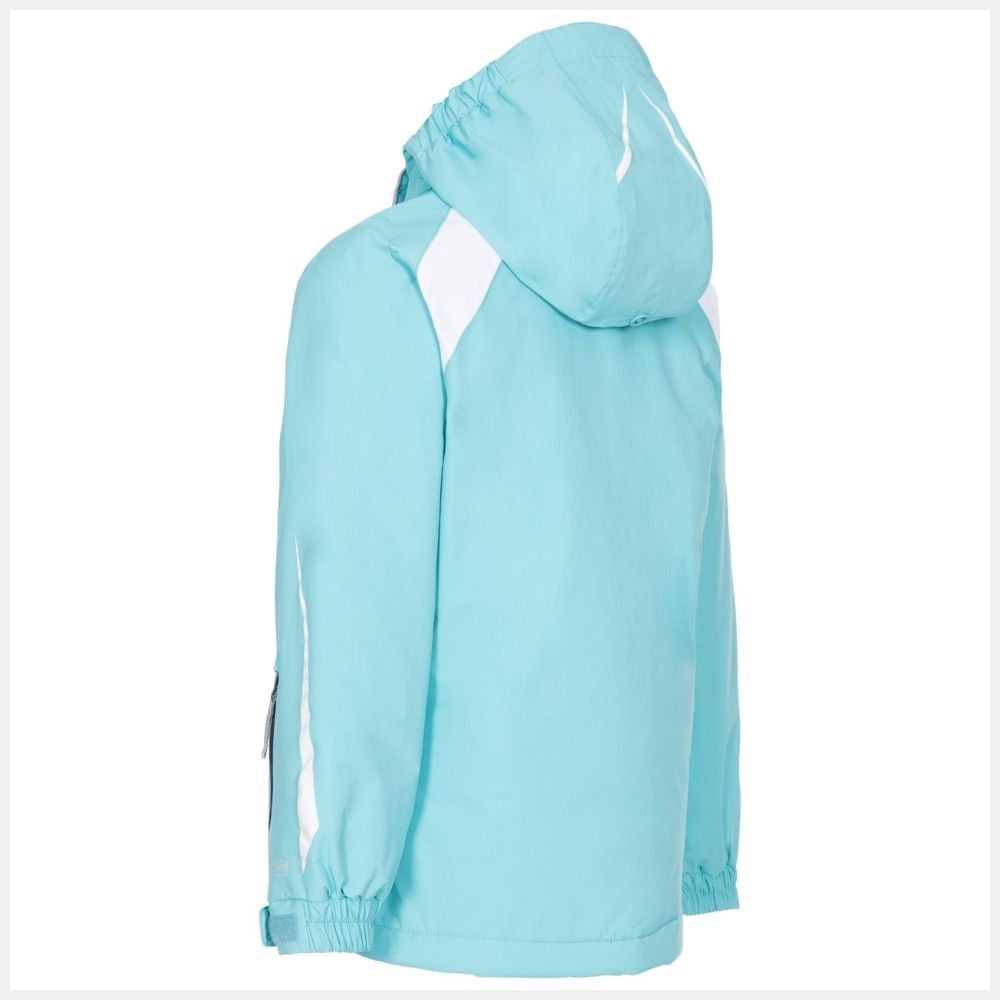 Trespass Distinct Kids Ski Jacket - Waterproof Winter Coat for Boys & Girls, Aquamarine Blue - Perfect for Snowboarding, Skiing & Outdoor Winter Activities