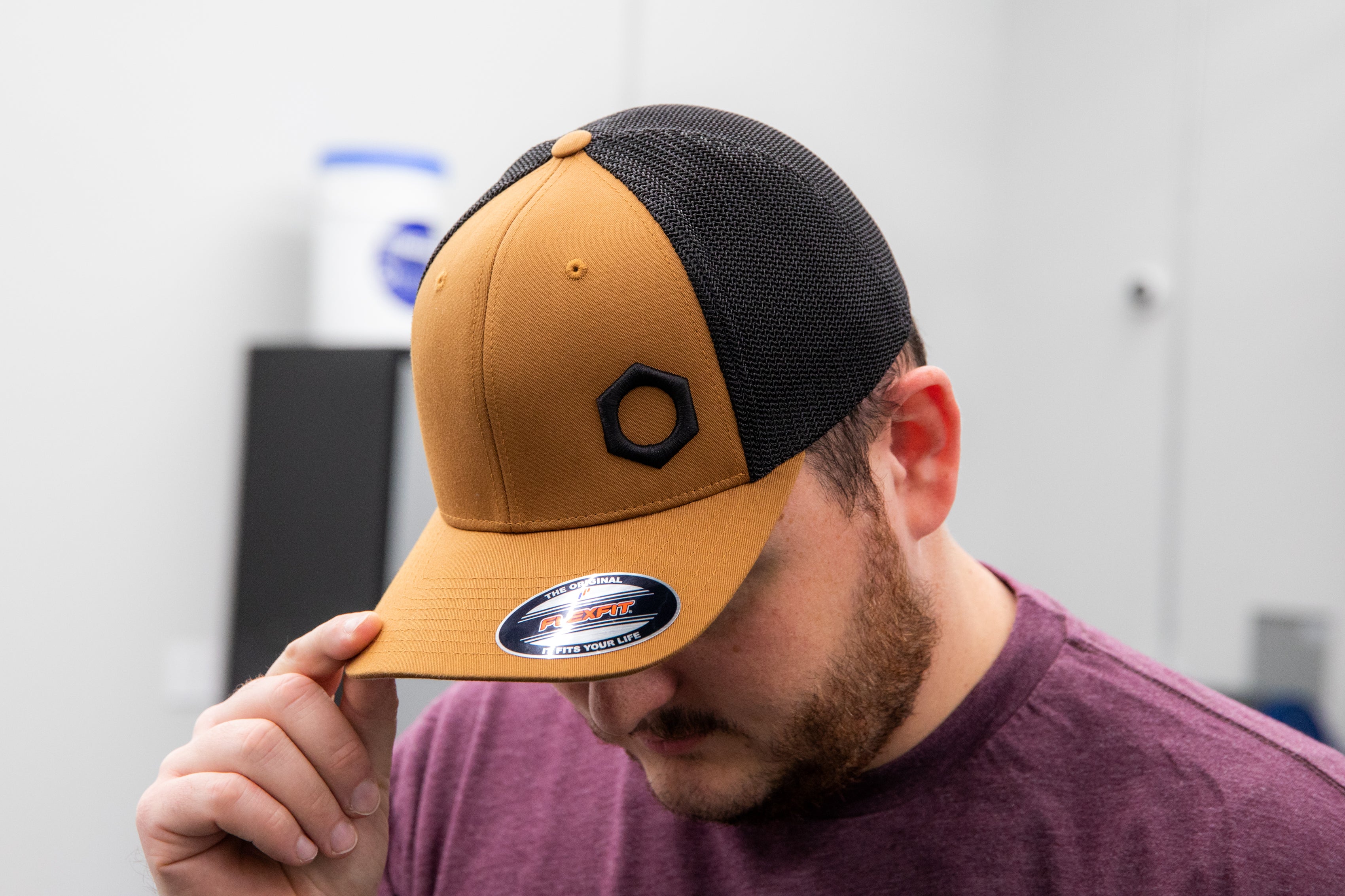 Obsessed Garage Raised Hex Hat Flexfit - Premium Adjustable Baseball Cap for Men & Women - Perfect for Outdoor Activities, Sports, and Casual Wear