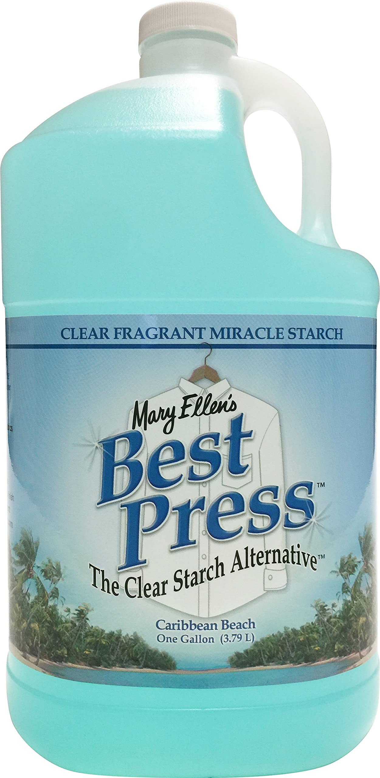 Mary Ellen Products Best Press Gallon Refill - Caribbean Beach Scent | Professional Ironing Spray for Clothes, Linens & Fabrics | Perfect for Home, Laundry & Travel Use