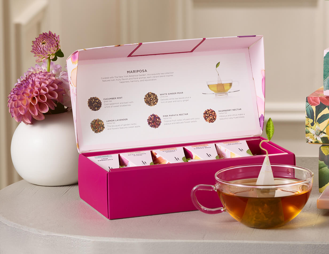 Teas In The Garden Petite Duo - Premium Loose Leaf Tea Set for Afternoon Tea & Relaxation - Perfect for Gifts, Tea Parties & Cozy Moments at Home
