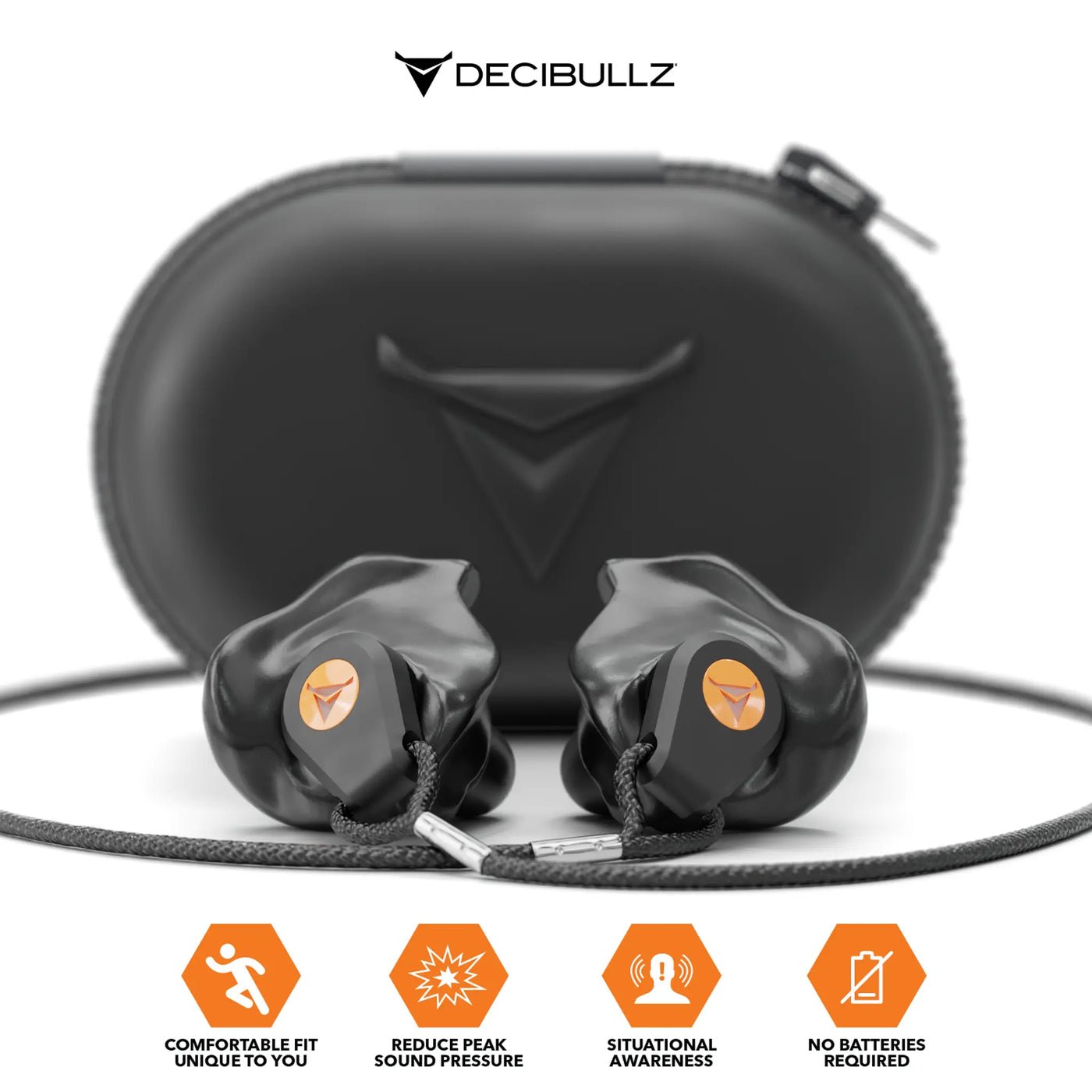 Decibullz Custom Moldable Ear Plugs for Shooting & Hearing Protection - Perfect for Shooting Ranges, Concerts & Loud Work Environments