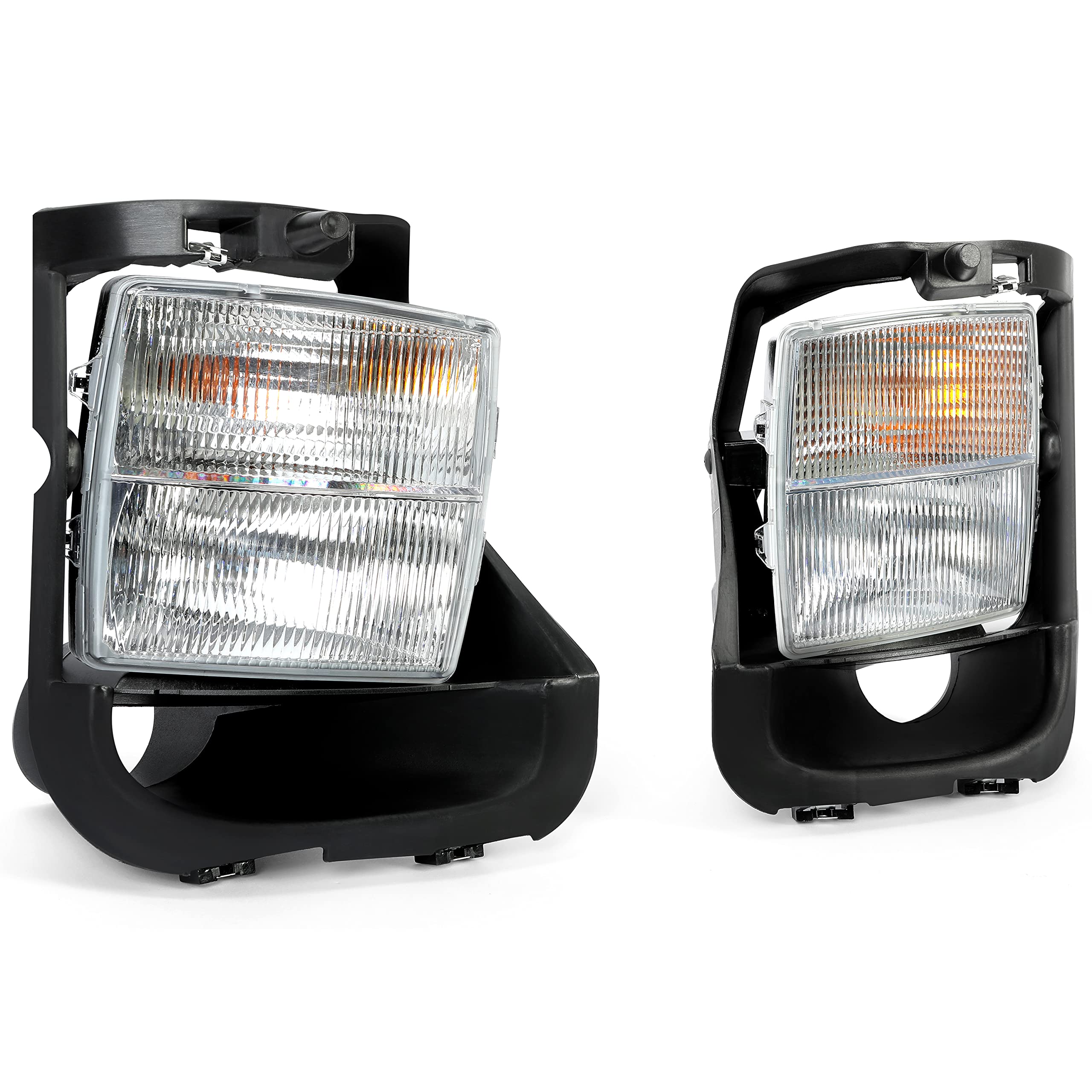 HECASA Clear Lens Fog Lights & Signal Lights Lamp Compatible with 2003-2007 Cadillac CTSV - Replacement for GM2592153 GM2593153 (Pair) - Perfect for Night Driving & Enhanced Visibility