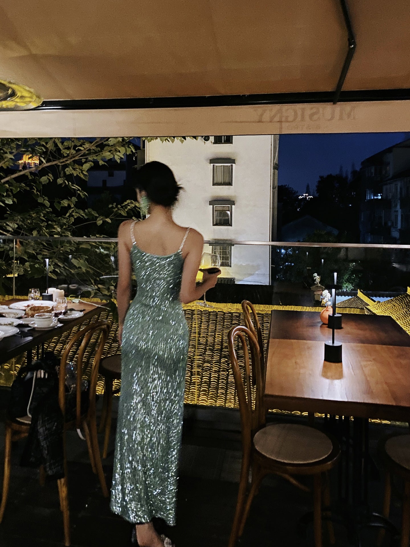 Elegant Green Sequins Spaghetti Strap Long Prom Dress with High Slit - Formal Evening Gown for Homecoming, Prom, Pageant & Special Occasions - Style 503