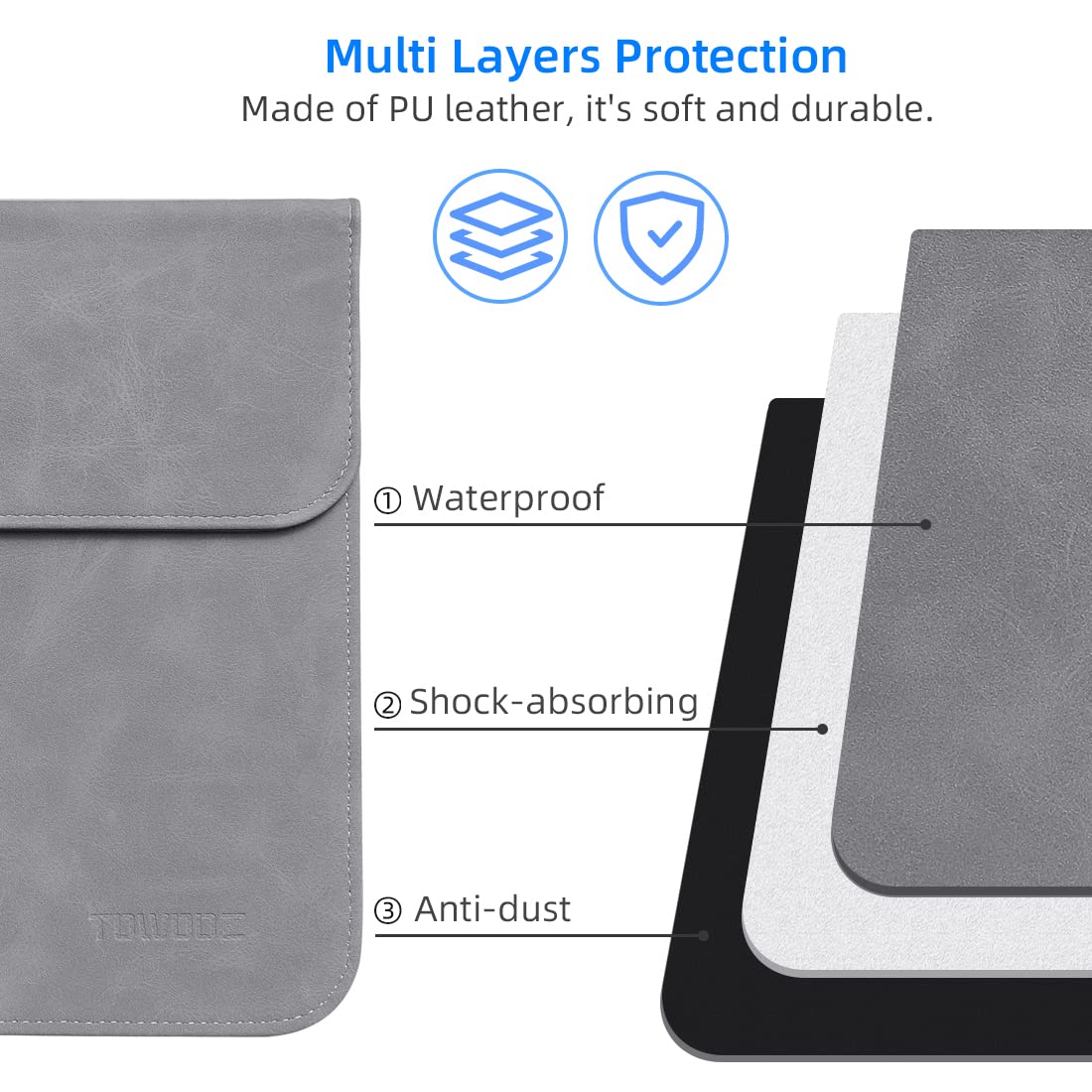 Premium 13 Inch MacBook Air Sleeve Case - Waterproof & Anti-Scratch Protective Cover Compatible with 2022 MacBook Pro M2, MacBook Air/Pro 13