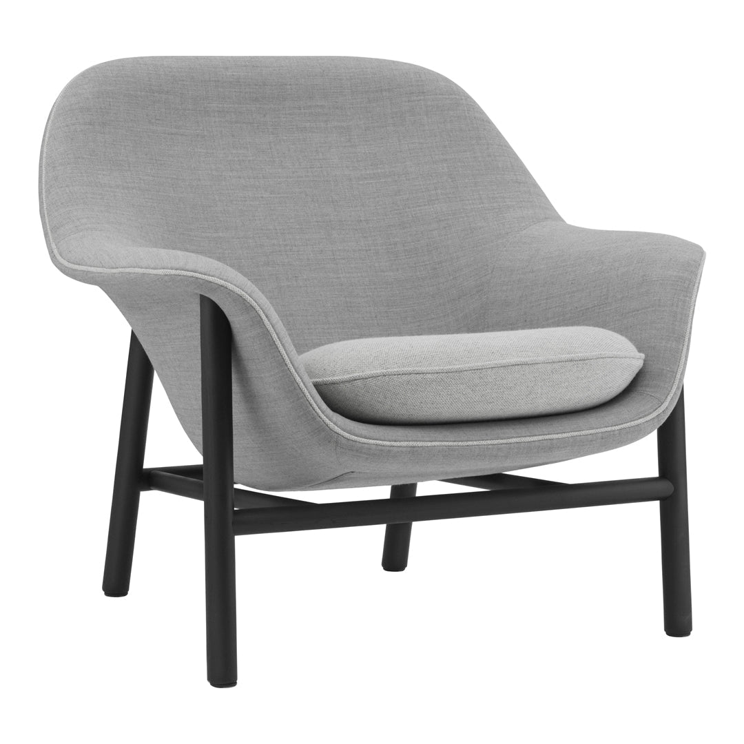 Modern Drape Low Lounge Chair with Solid Wood Legs - Perfect for Living Room, Bedroom, or Office Relaxation