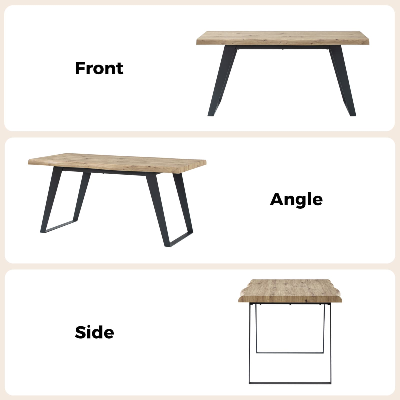 63'' Modern Minimalist Dining Table - Solid Wood Kitchen Table for Small Spaces, Farmhouse & Contemporary Dining Room Decor - Perfect for Family Meals & Dinner Parties