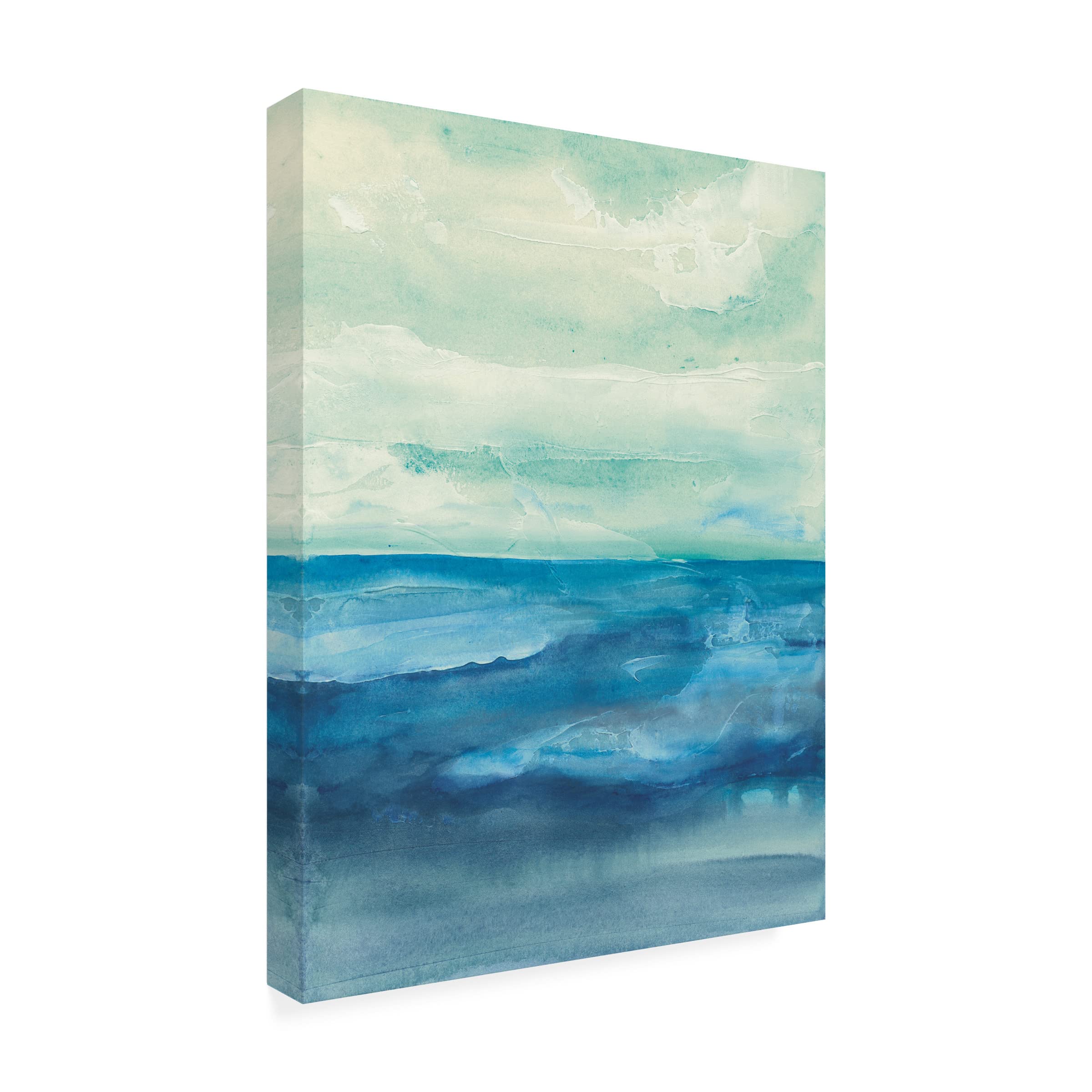 Trademark Fine Art 'Shallow Water' Canvas Wall Art by Chris Paschke - Coastal Beach Decor for Living Room, Bedroom & Office