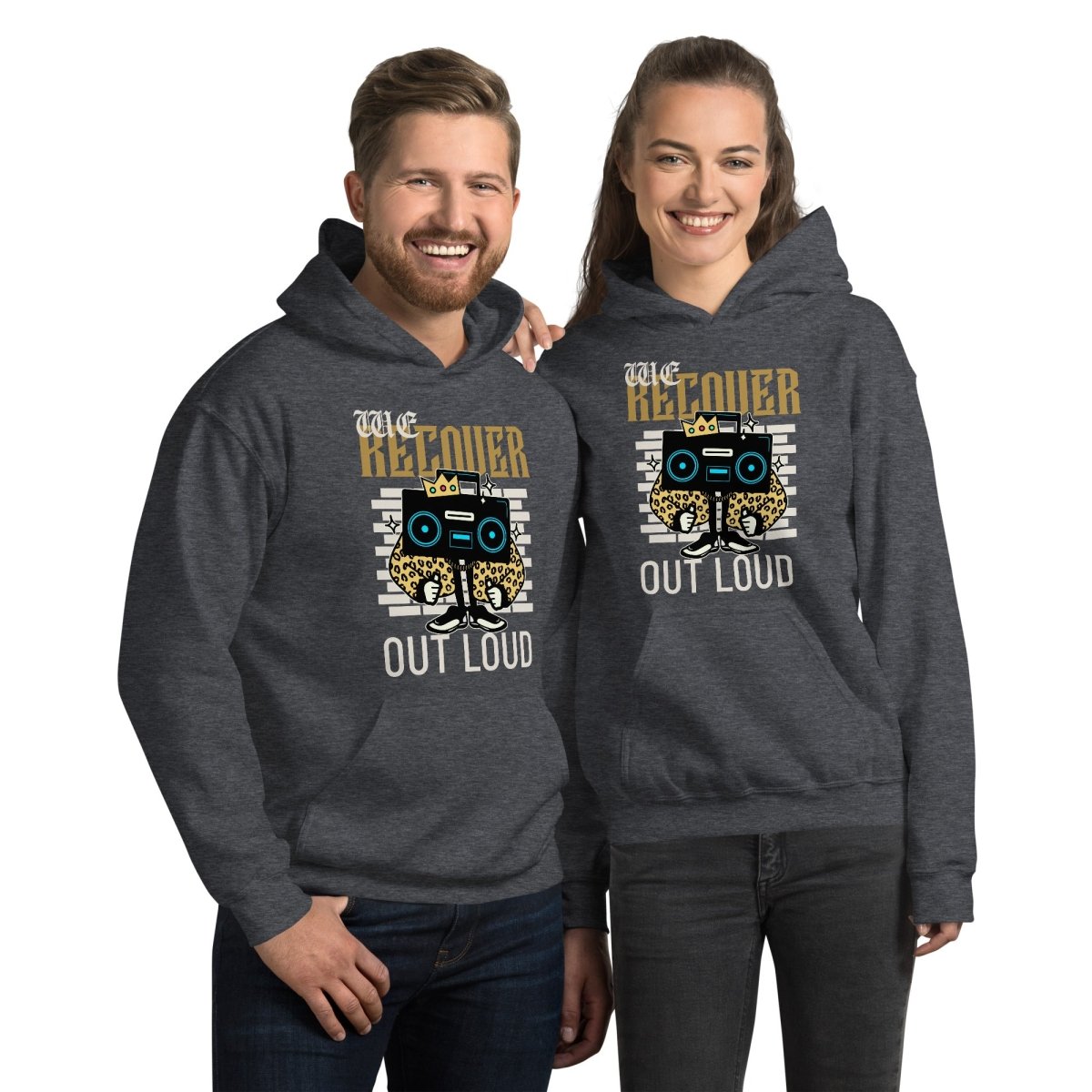 Recover Out Loud Unisex Hoodie - Comfortable & Stylish Pullover for Men & Women - Perfect for Gym, Running, and Casual Wear