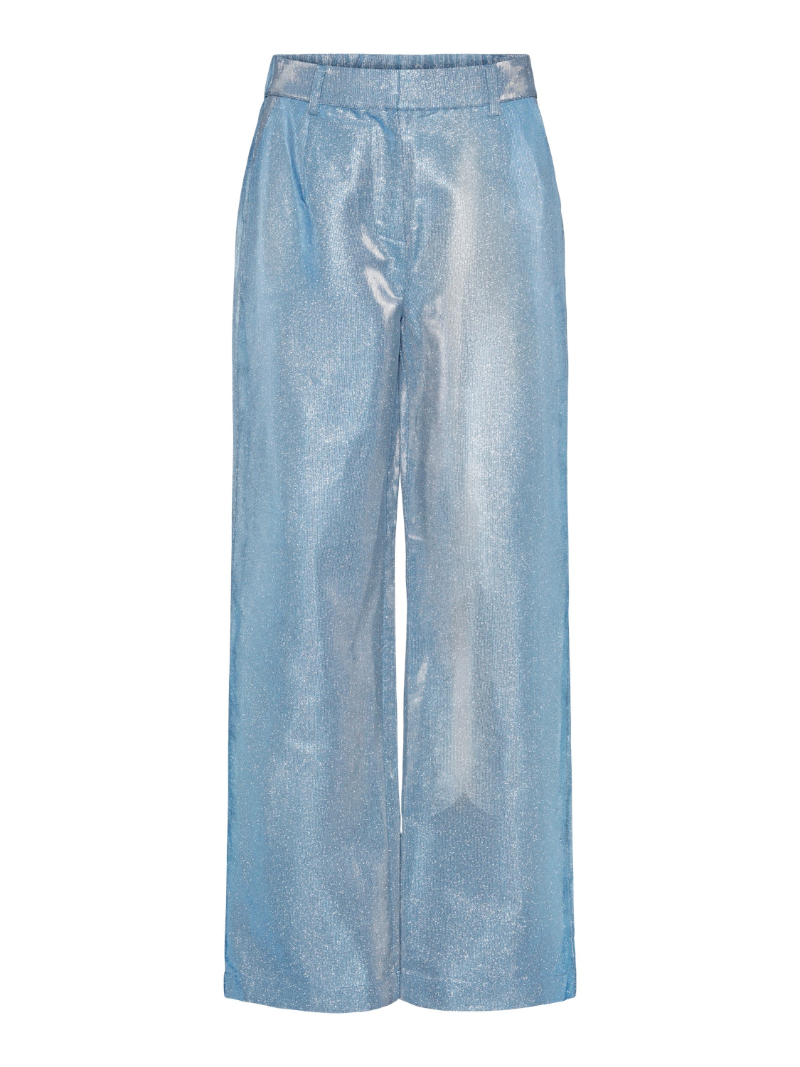 Laurel High Waisted Pants for Women - Clear Sky & Metallic Colors | Comfortable Stretch Trousers for Office, Casual Wear & Night Out