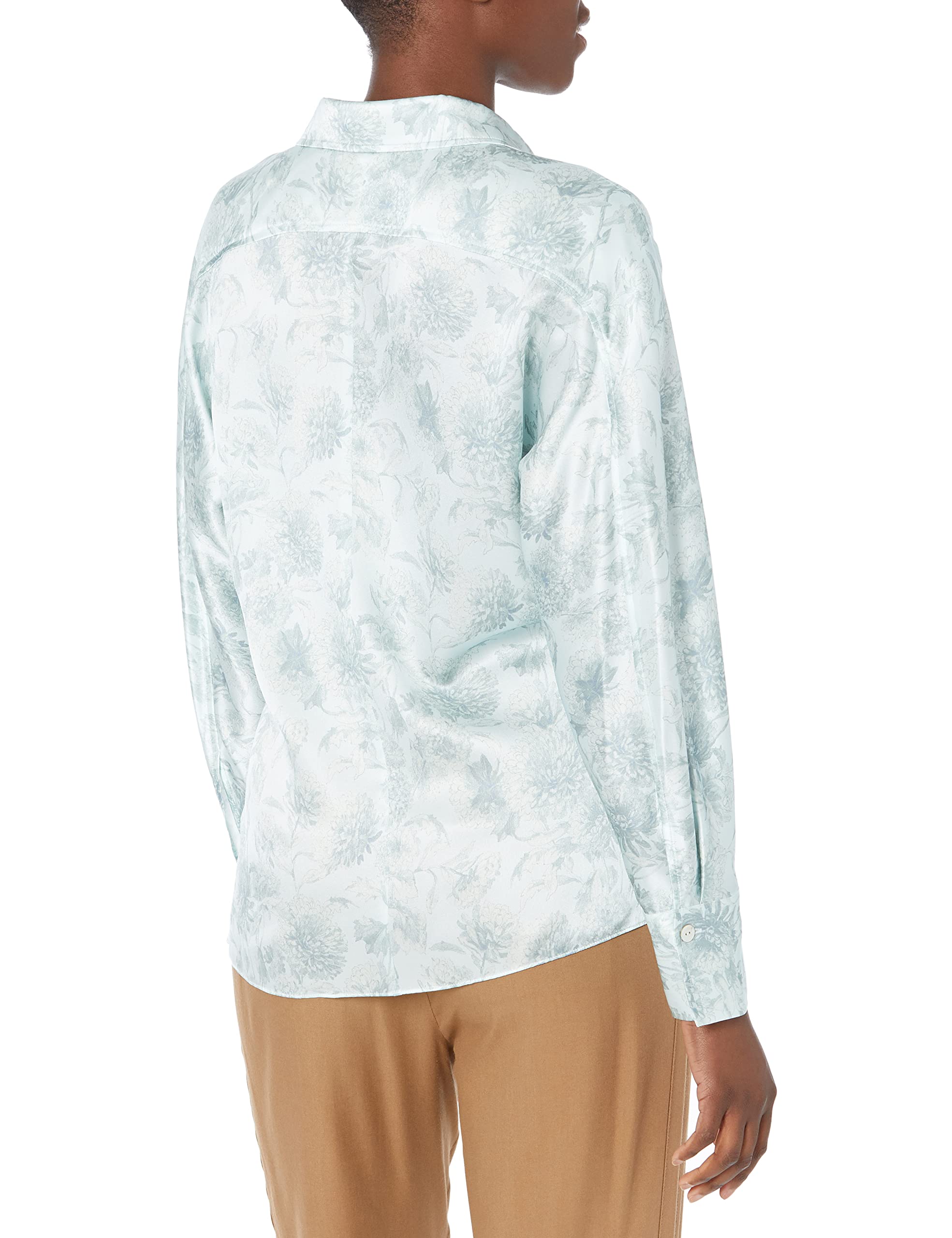Vince Women's Dahlia Sculpted Long Sleeve Shirt - Elegant Office Blouse for Professional Women | Perfect for Business Meetings, Workwear & Formal Occasions