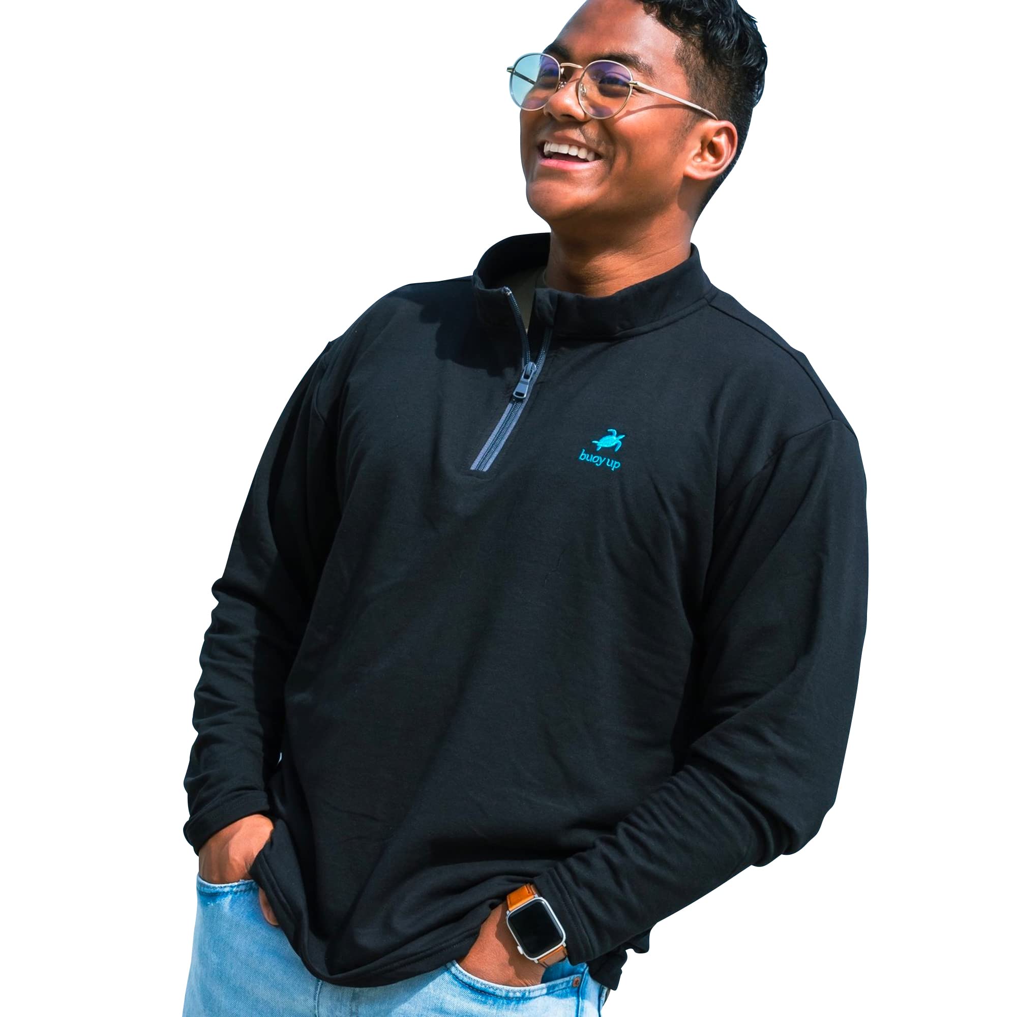 Men's Performance Quarter Zip Pullover - Moisture Wicking Athletic Long Sleeve Mock Neck Shirt for Running, Golf & Outdoor Activities