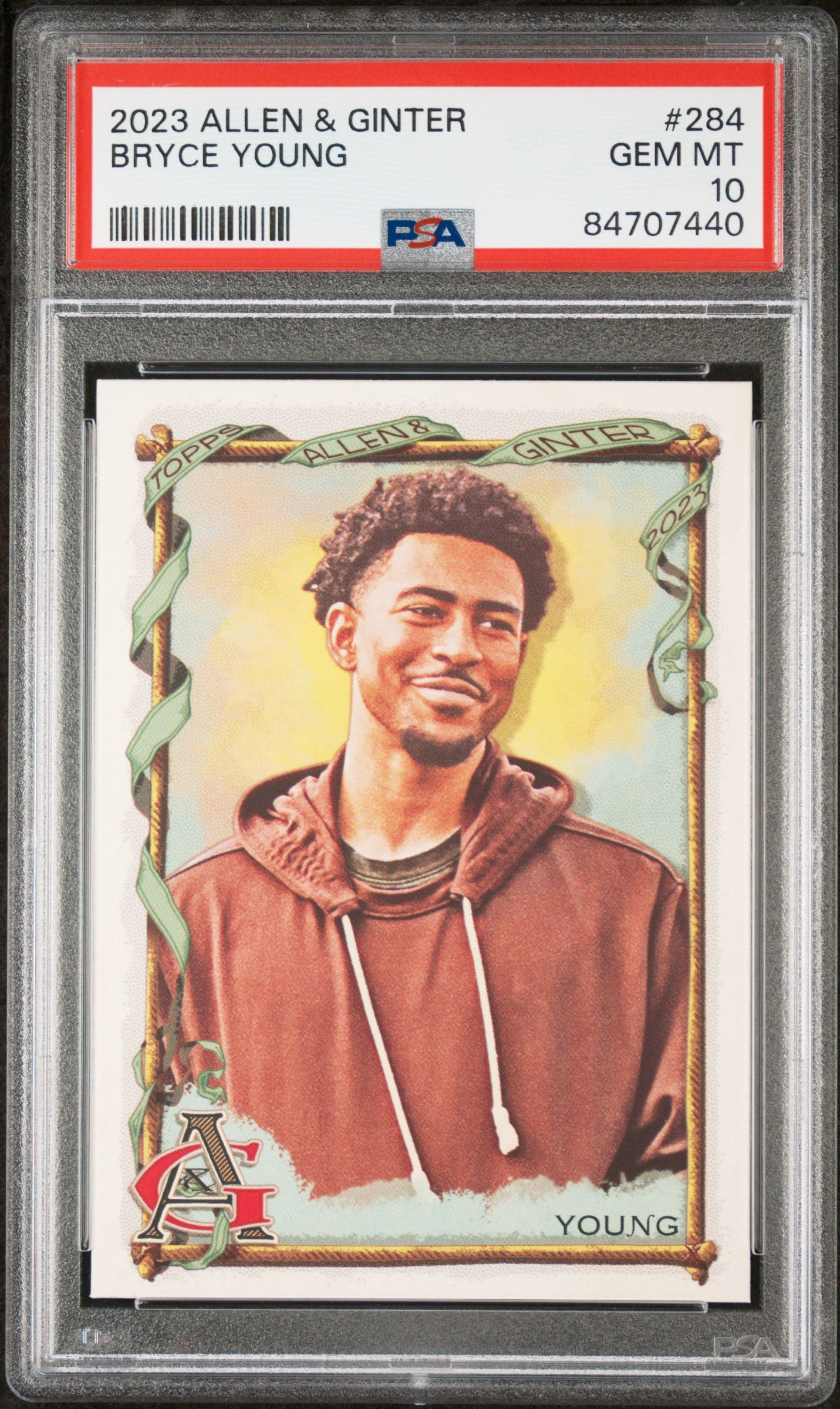 2023 Topps Allen & Ginter Bryce Young #284 PSA 10 Rookie Baseball Card - Perfect for Collectors & Sports Memorabilia Enthusiasts