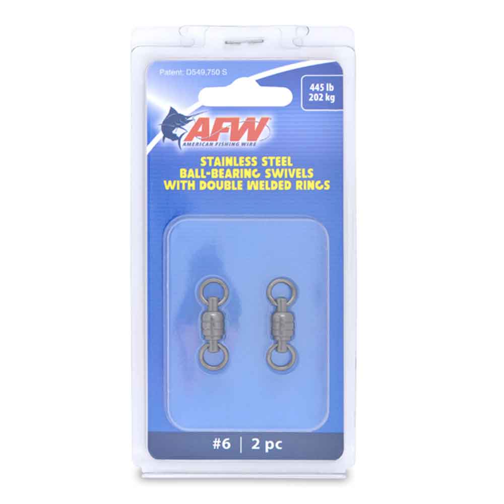 Premium Stainless Steel Ball Bearing Swivels with Double Welded Rings - Gunmetal Black (2-Pack) - Ideal for Fishing Tackle, Marine Applications & Outdoor Gear